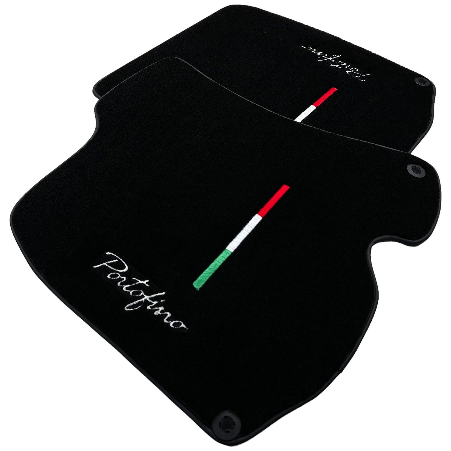 Black Floor Mats for Ferrari Portofino (2018-2023) Italian Edition - AutoWin