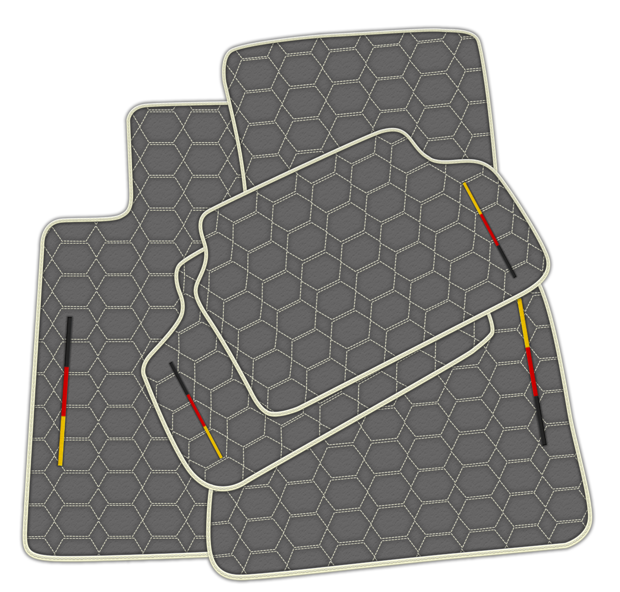 Stylish Customizable Gray Leather Floor Mats for BMW