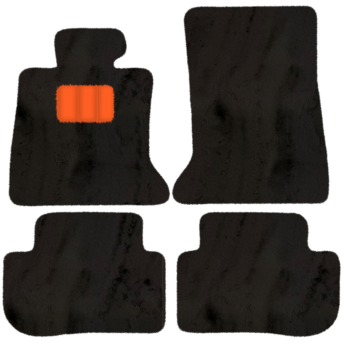 Sheepskin Floor Mats for Rolls-Royce RR2 Wraith (2013-2023) Coupe - Sheepskin Length, Various Color Options - AutoWin