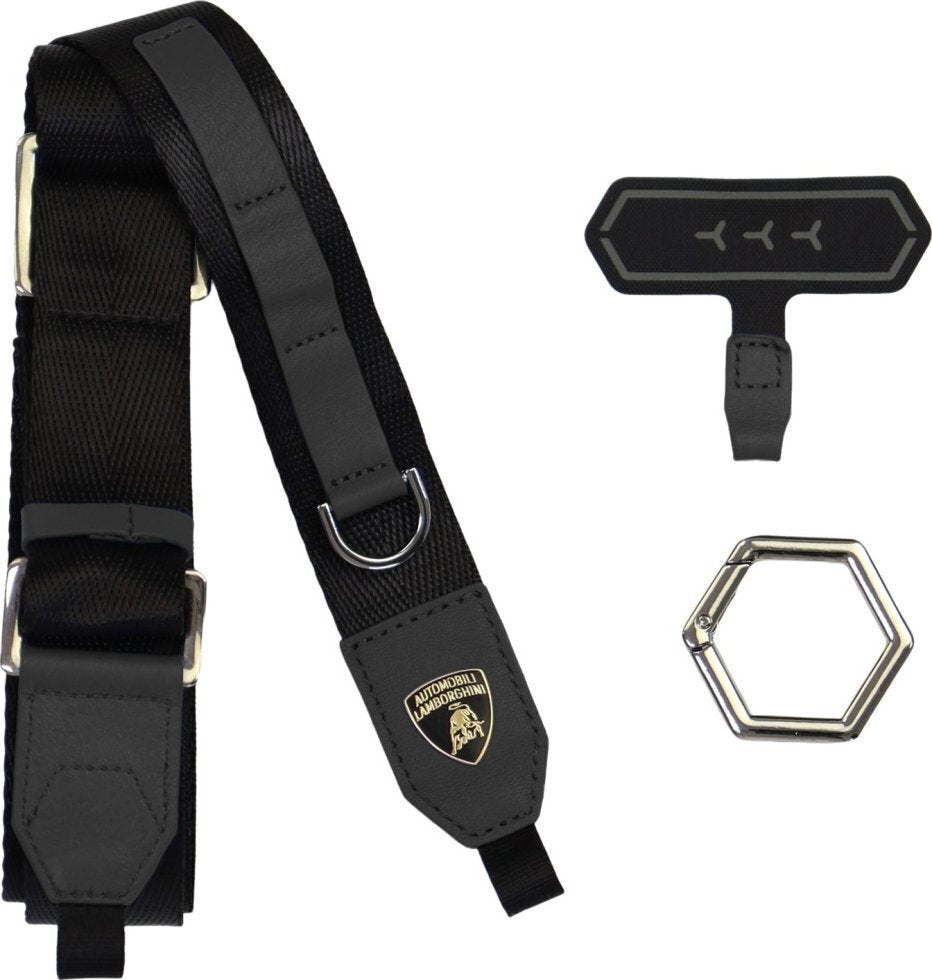 Lamborghini D1 Universal Leather Phone Hand Strap - Dark Blue