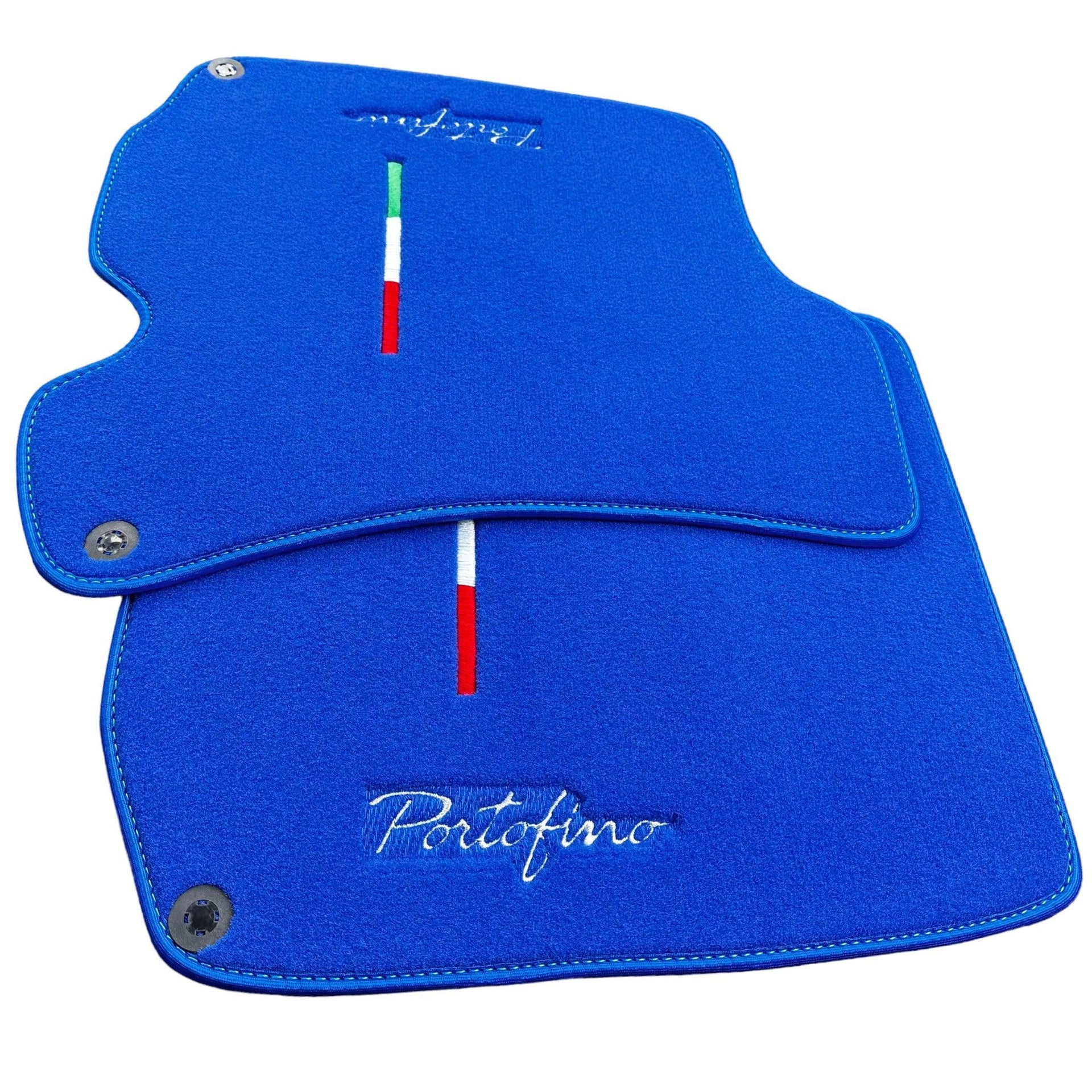 Blue Floor Mats for Ferrari Portofino (2018-2023) Italian Edition - AutoWin
