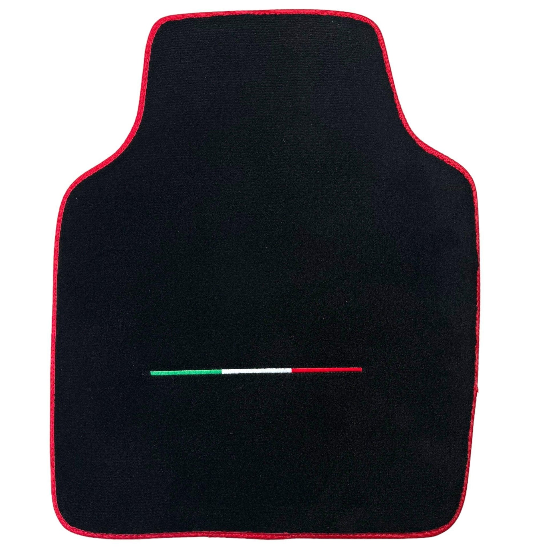 Black Floor Mats for Ferrari Purosangue Long with Red Trim | Italian Edition - AutoWin