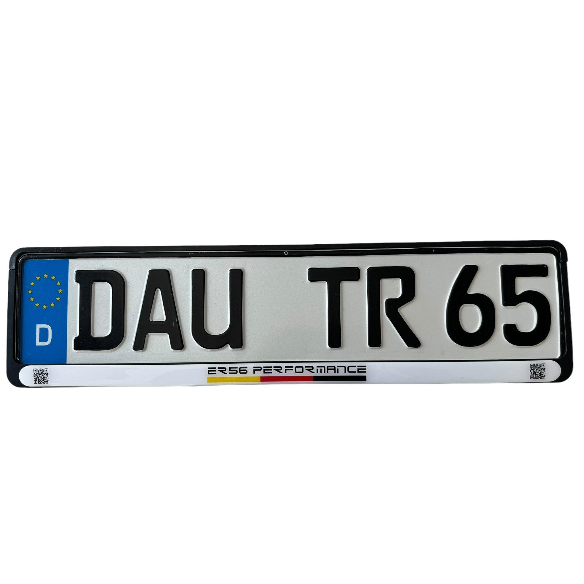 ER56 Performance Number Plate Holder Eu Standard Size 52 cm x 11 cm - AutoWin