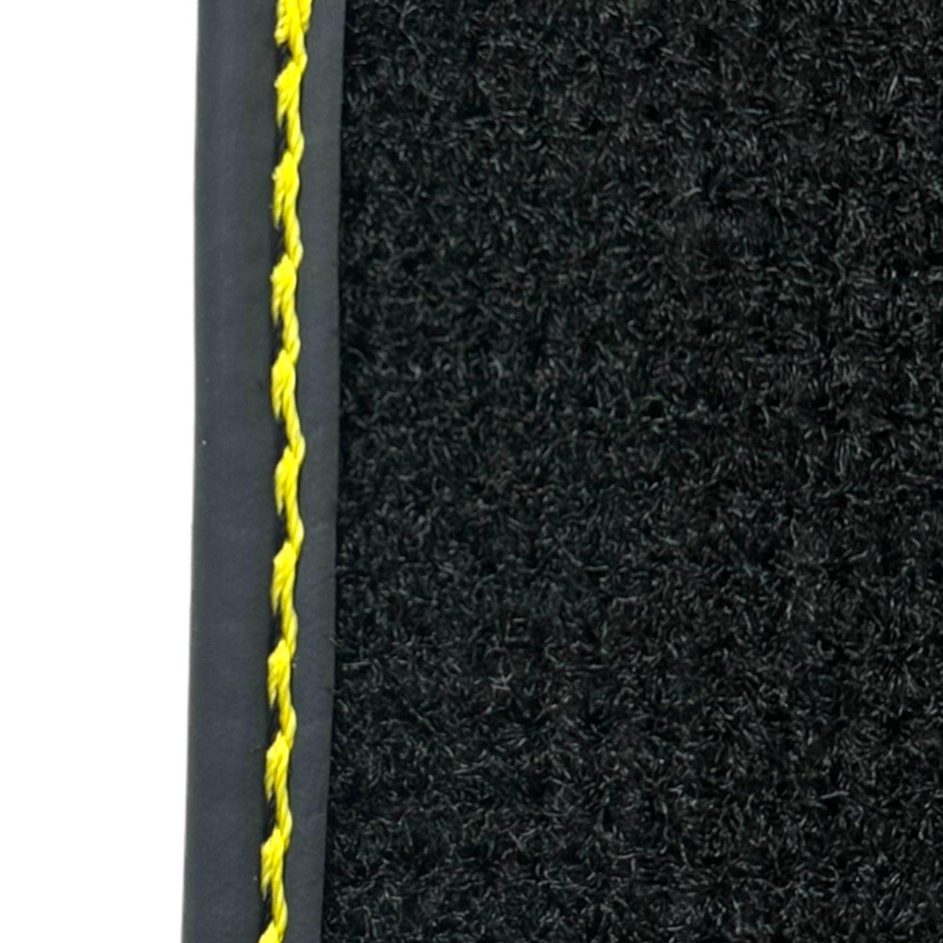 Black Leather Floor Mats for Rolls-Royce Dawn (2016-2023) ER56 Design - AutoWin