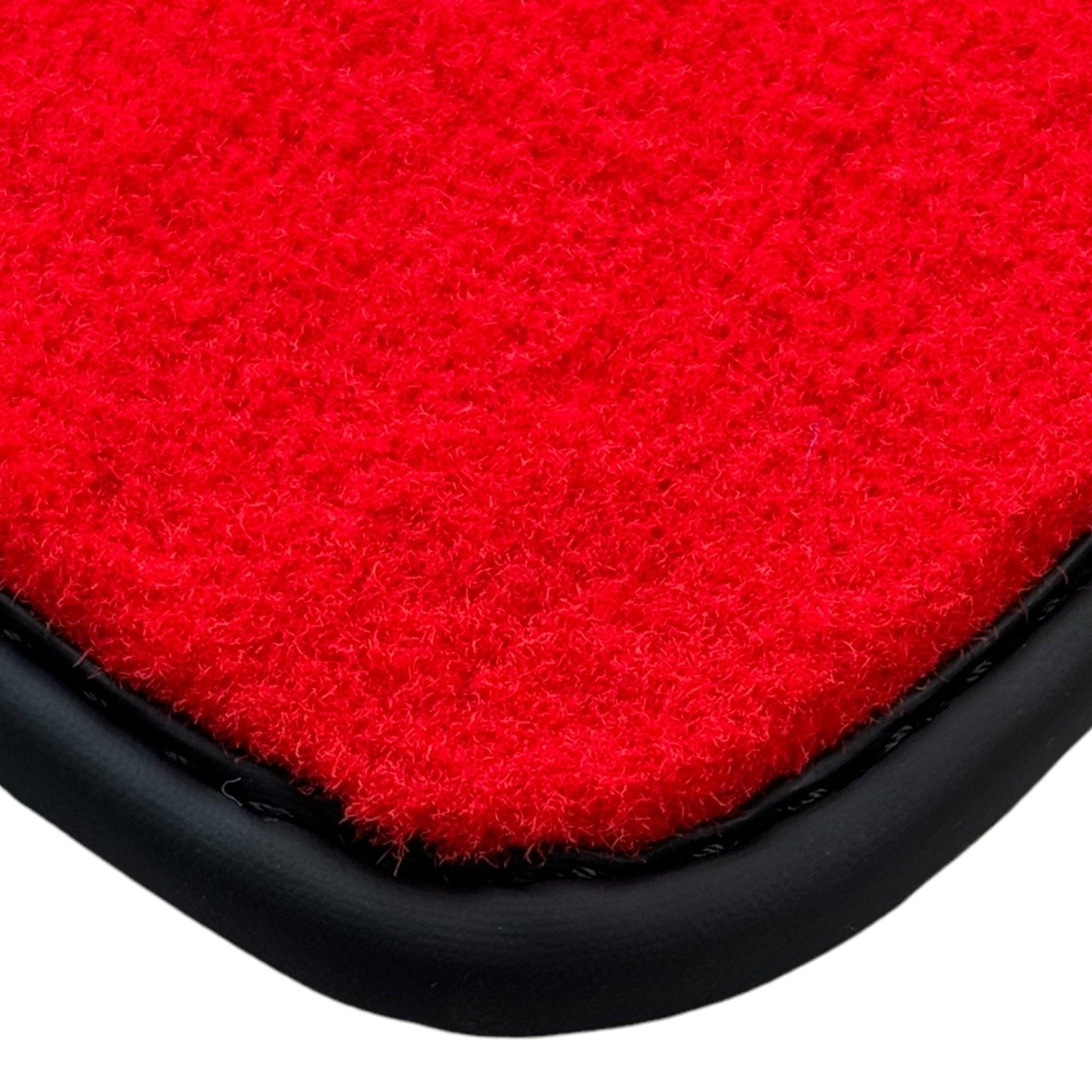 Red Floor Mats for Ferrari 296 GTS (2022-2024) with Leather - AutoWin