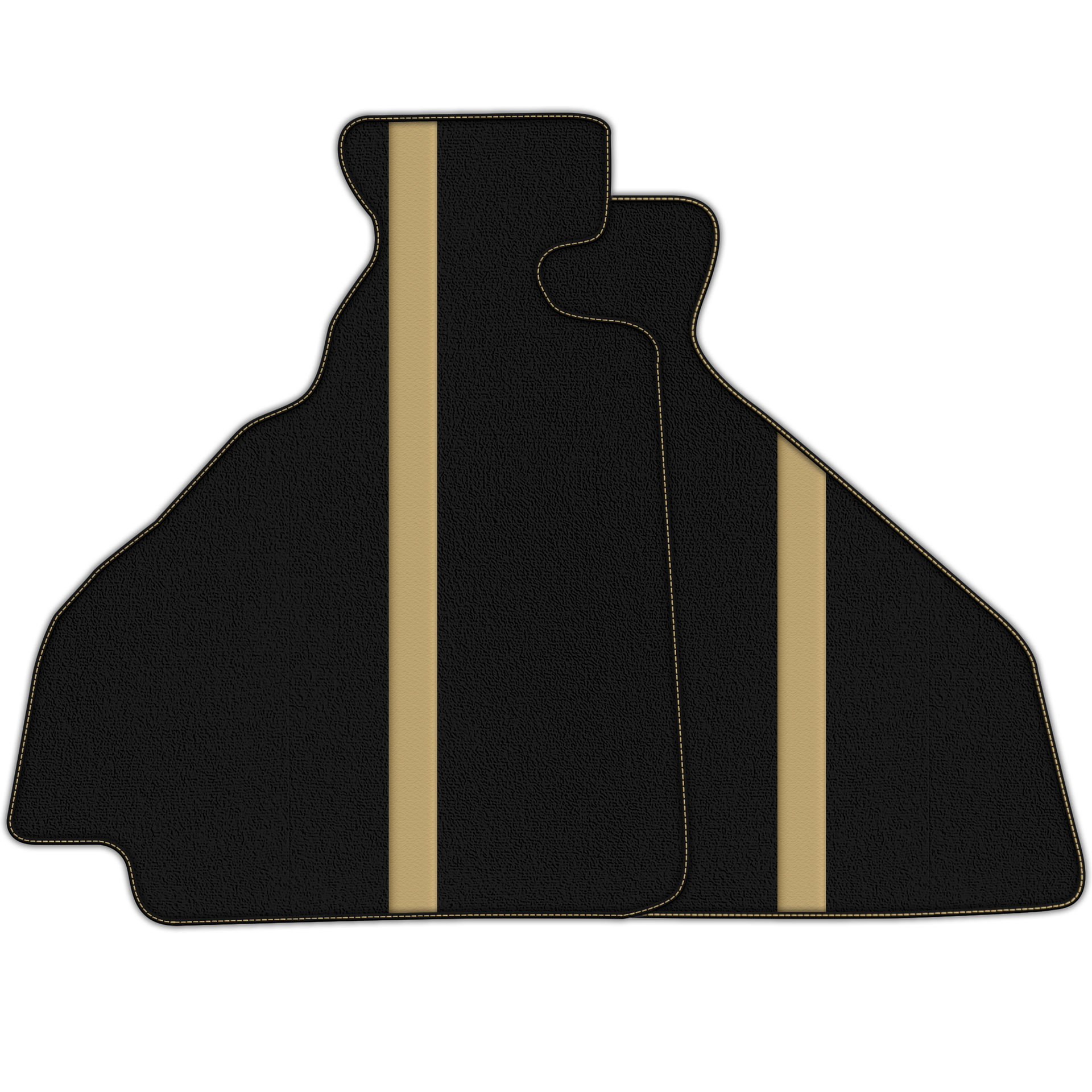 Premium Black Floor Mats for Ferrari 512 TR (1992-1994) | Leather Trim