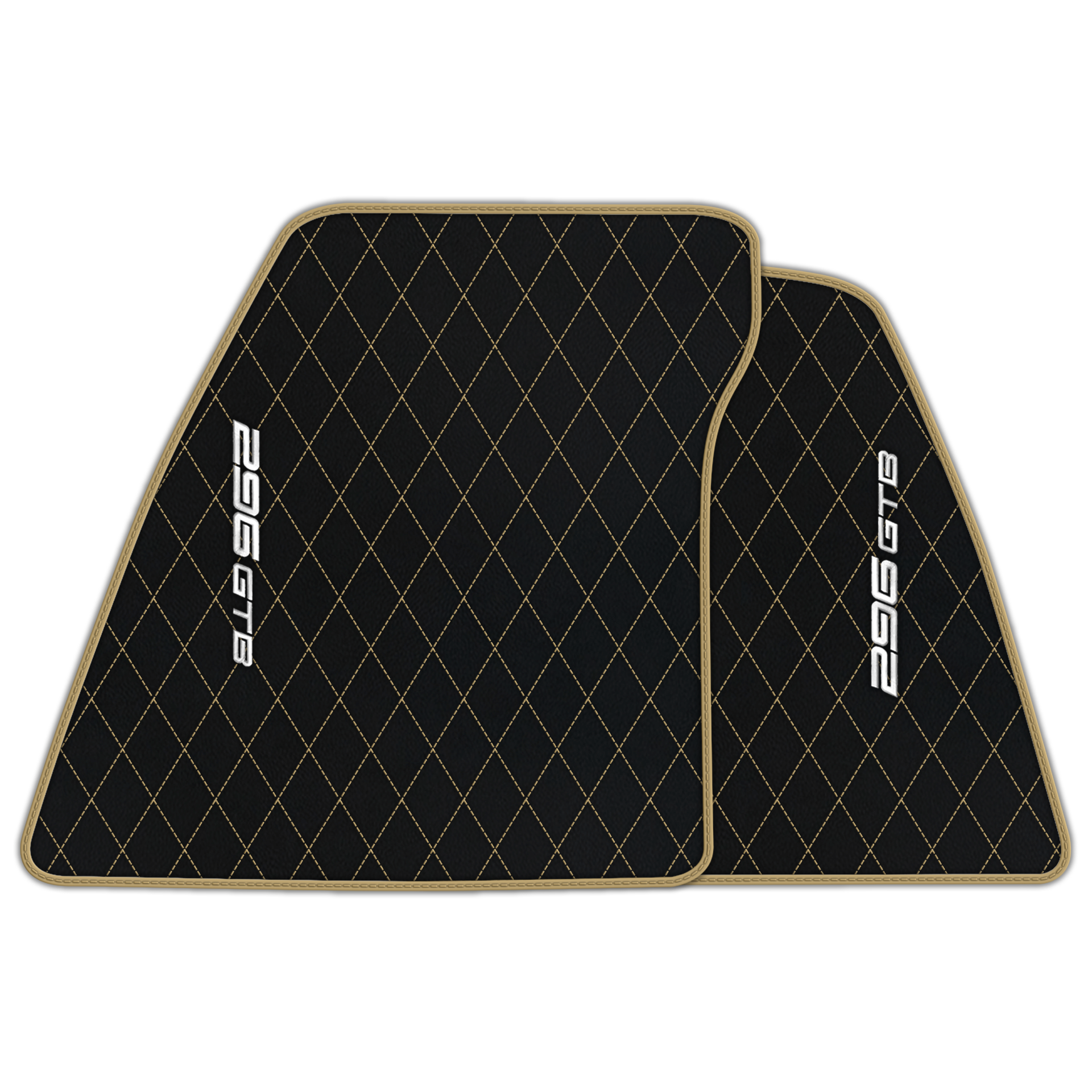Premium Custom Black Leather Floor Mats for Ferrari FF (2011-2016)