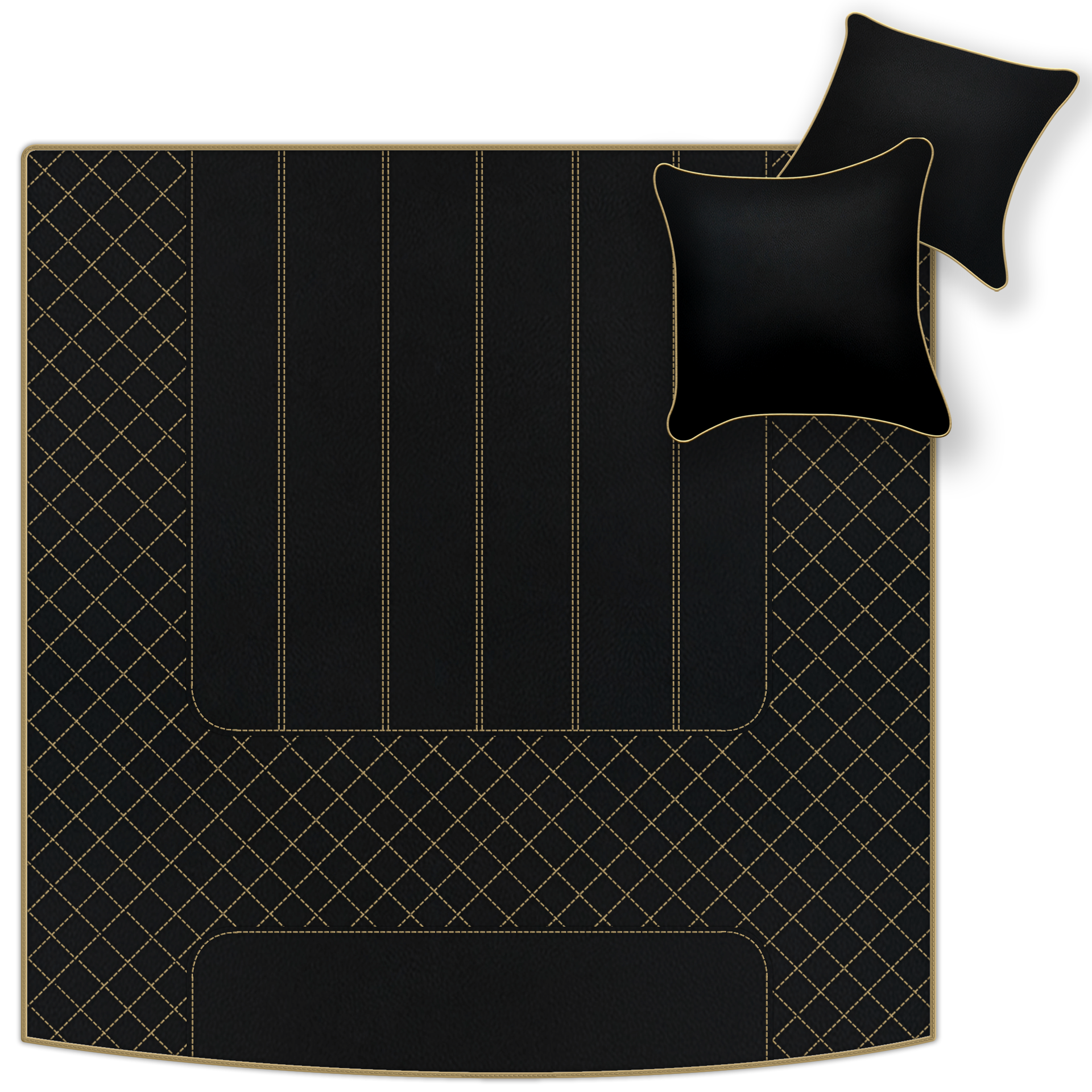 Customizable Leather Floor Mats with Double Diamond Pattern for Bentley Flying Spur (2019-2023) - AutoWin