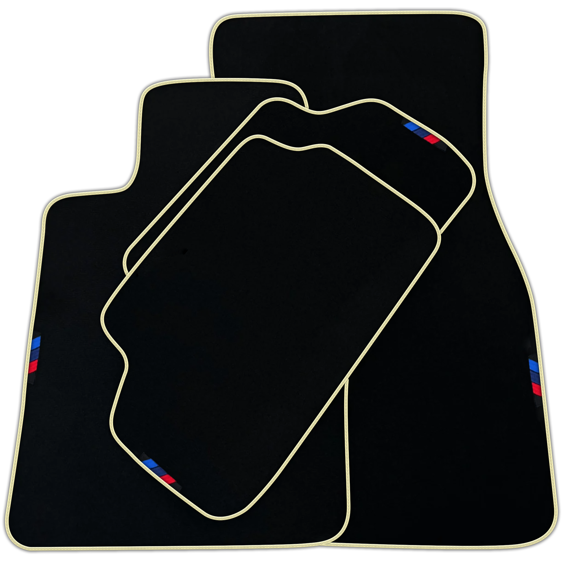 Black Floor Mats For BMW Gran Tourer F46 (2015-2022) 5 Seats with German Flag | Various Trim Colors
