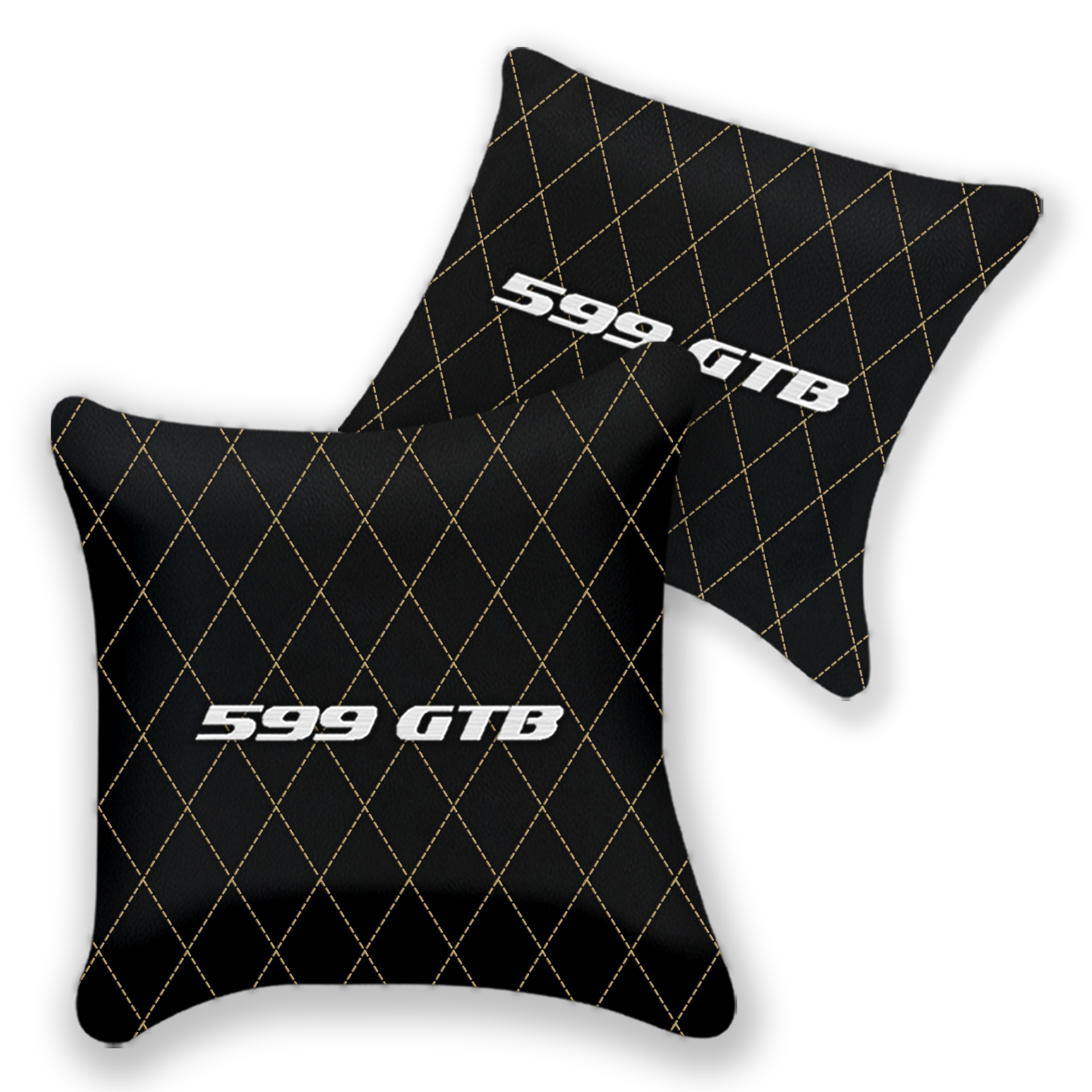Customizable Black Leather Pillows for Ferrari FF (2011-2016)