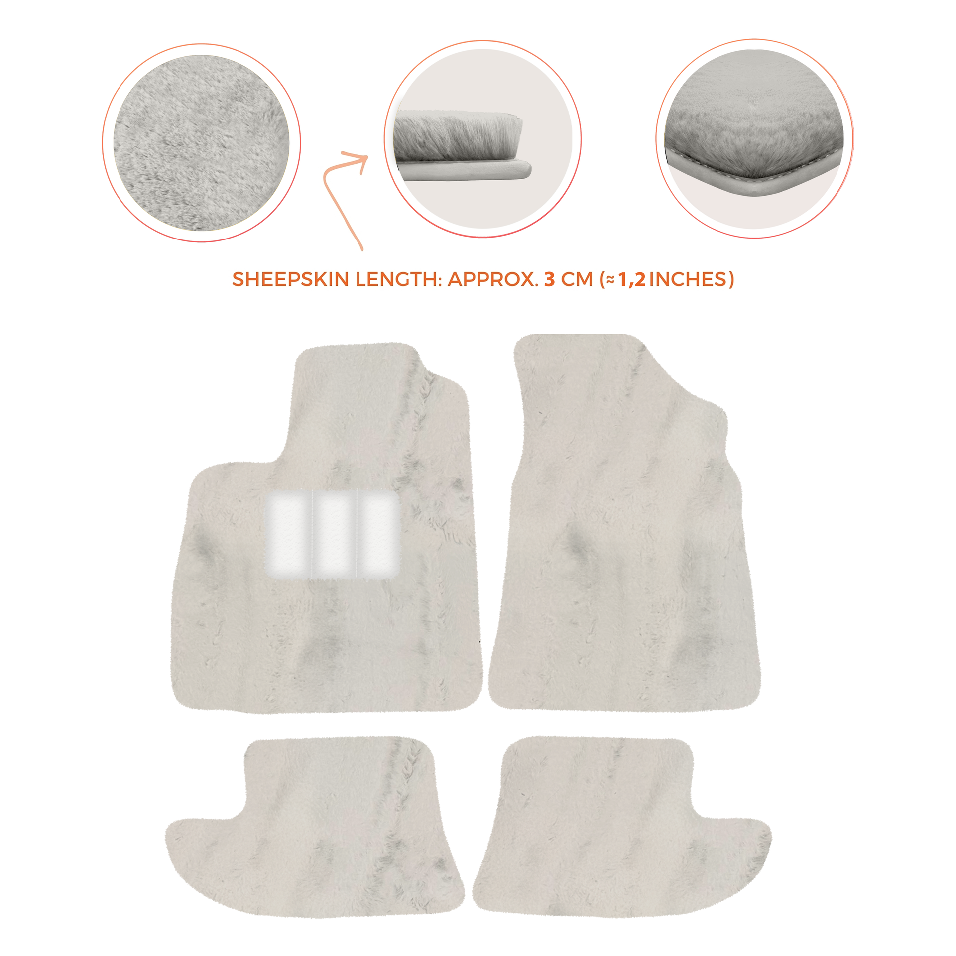 Premium Sheepskin Floor Mats for Bentley Continental GT (2003-2011)