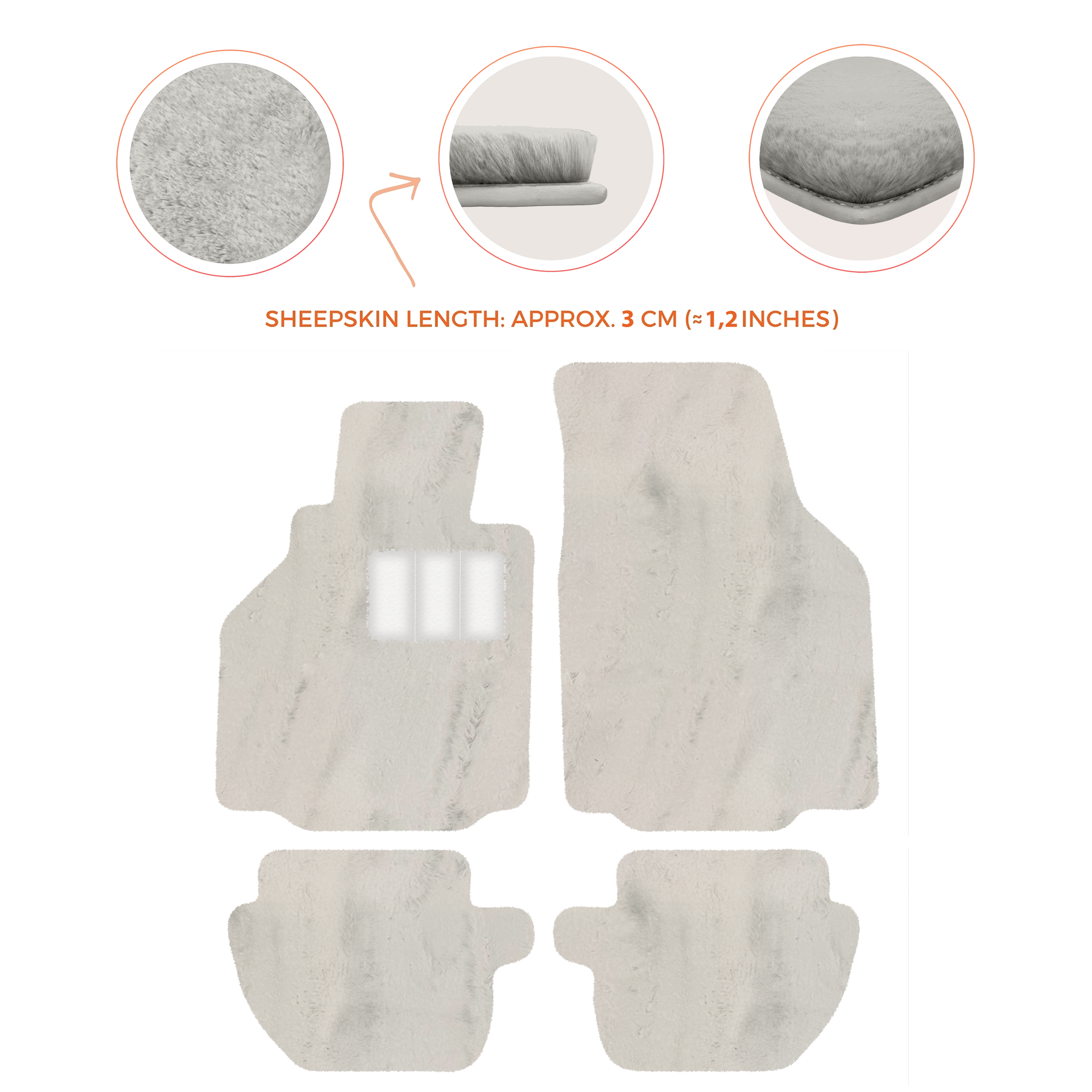 Premium Luxury Sheepskin Floor Mats for Ferrari Roma (2021-2024)