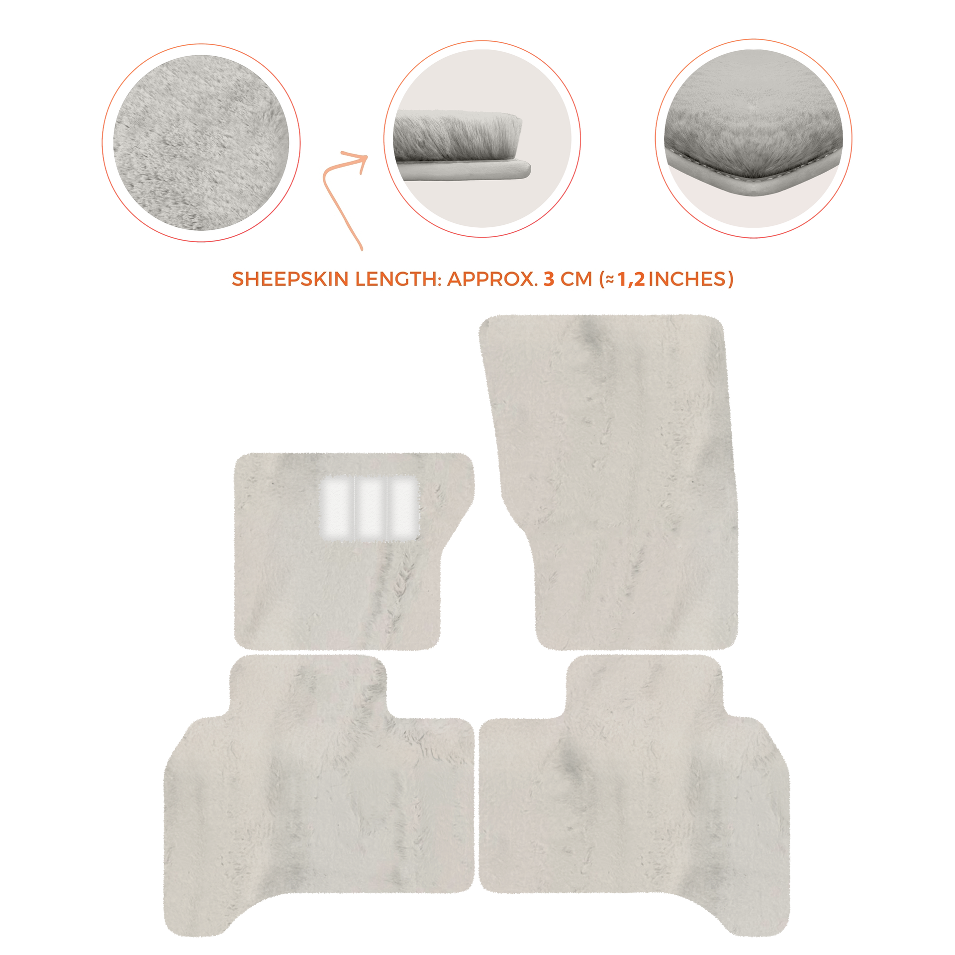 Premium Sheepskin Floor Mats for Range Rover Vehicles (2012-2022)