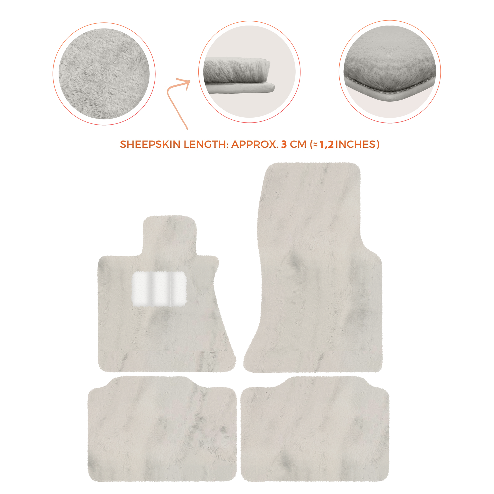 Premium Sheepskin Floor Mats for Rolls-Royce Phantom Sedan (2003-2016)