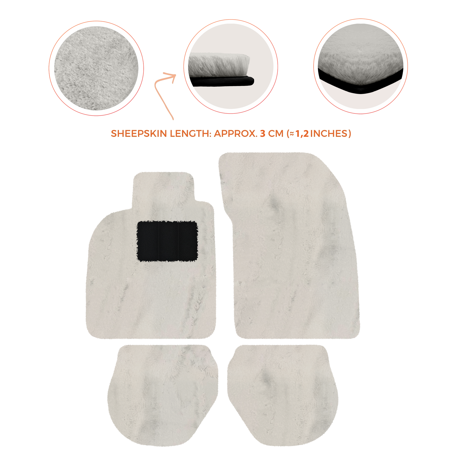 Customizable Leather Floor Mats with Triangle Pattern for Porsche 911 - 993 (1994-1998) - AutoWin