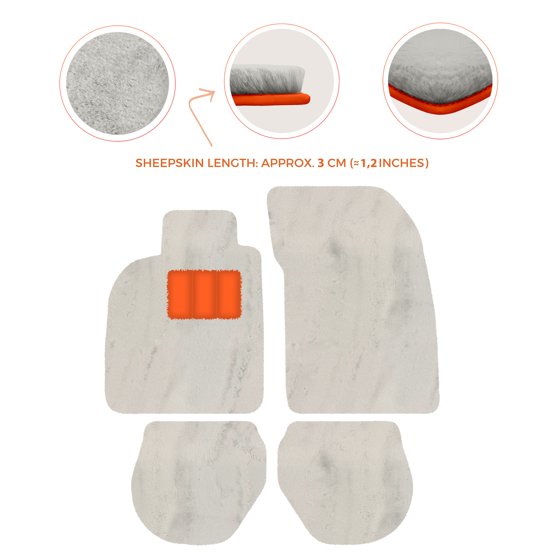 Customizable Leather Floor Mats with Triangle Pattern for Porsche 911 - 993 (1994-1998) - AutoWin