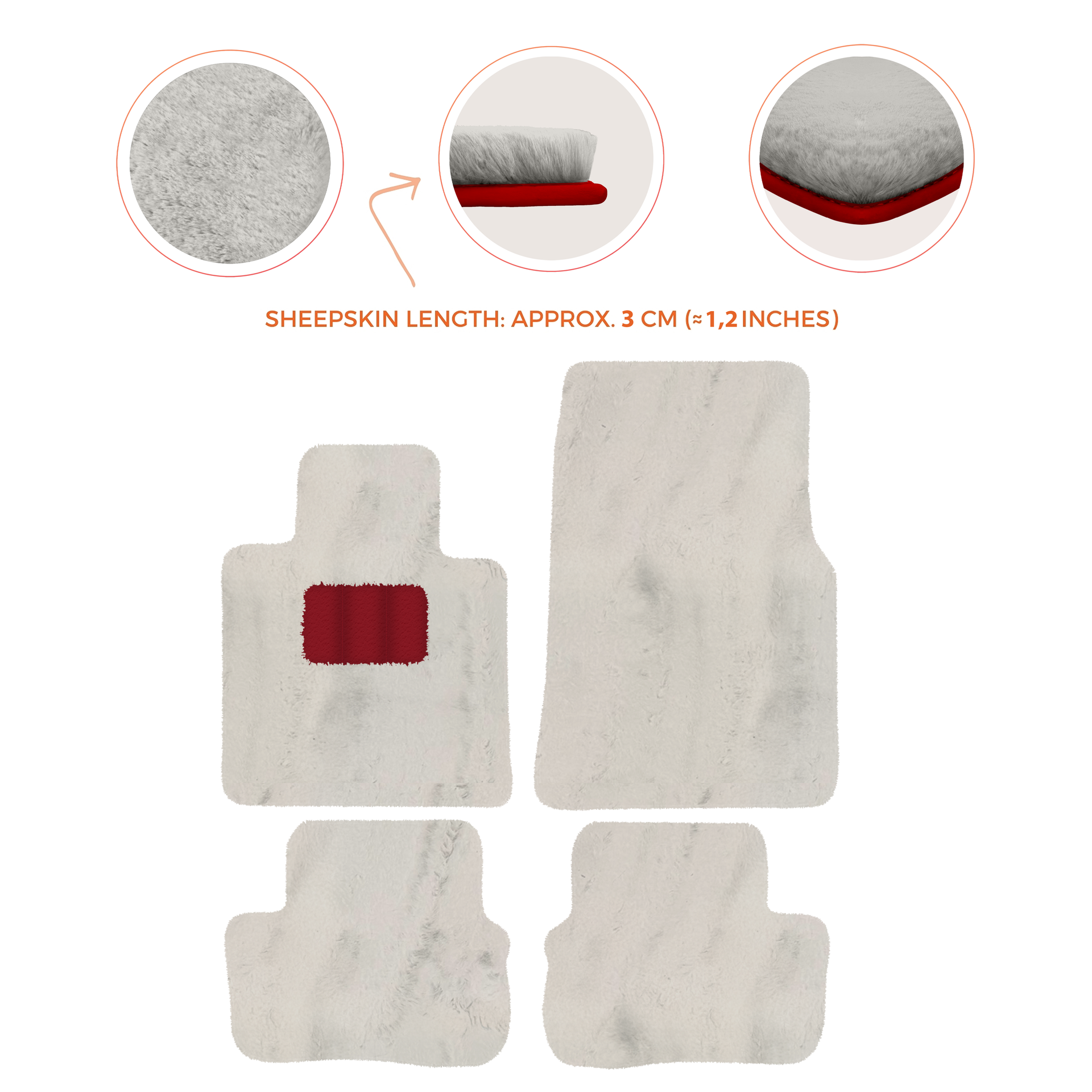 Premium Sheepskin Floor Mats for Rolls-Royce Shadow (1965-1977)