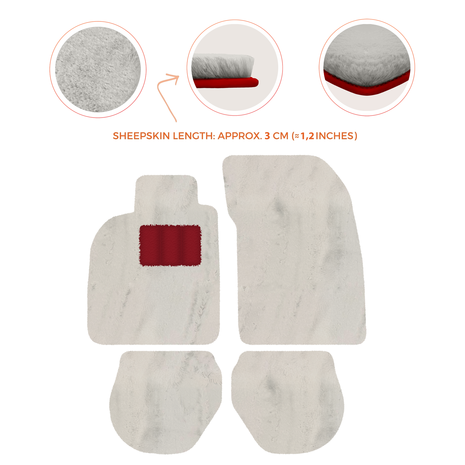 Customizable Leather Floor Mats with Triangle Pattern for Porsche 911 - 993 (1994-1998) - AutoWin