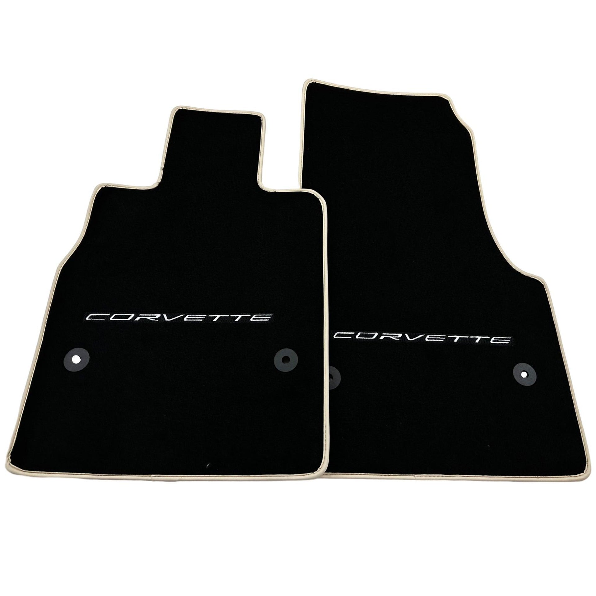 Black Floor Mats For Chevrolet Corvette C8 (2020-2024) - AutoWin