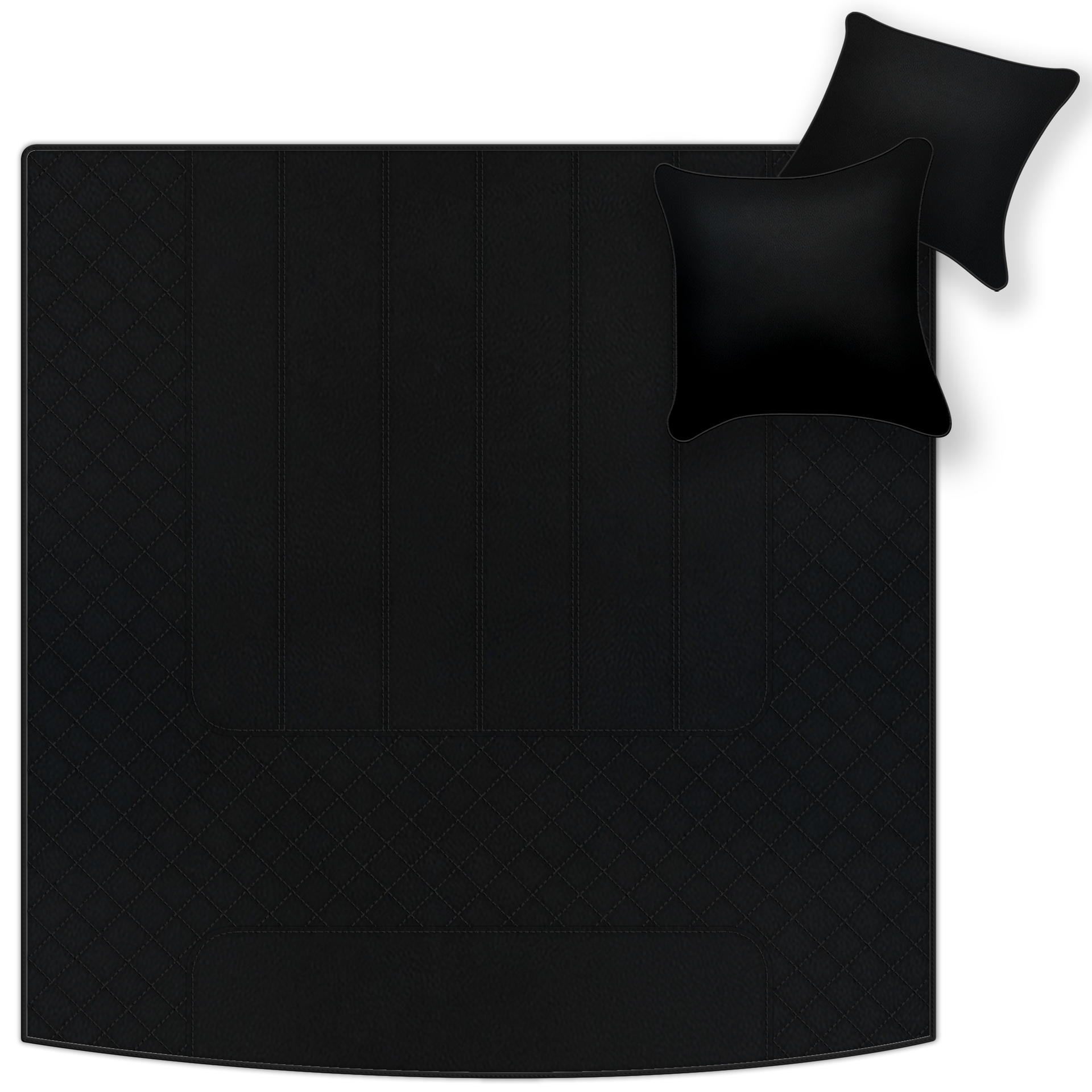 Customizable Leather Floor Mats with Double Diamond Pattern for Bentley Flying Spur (2019-2023) - AutoWin