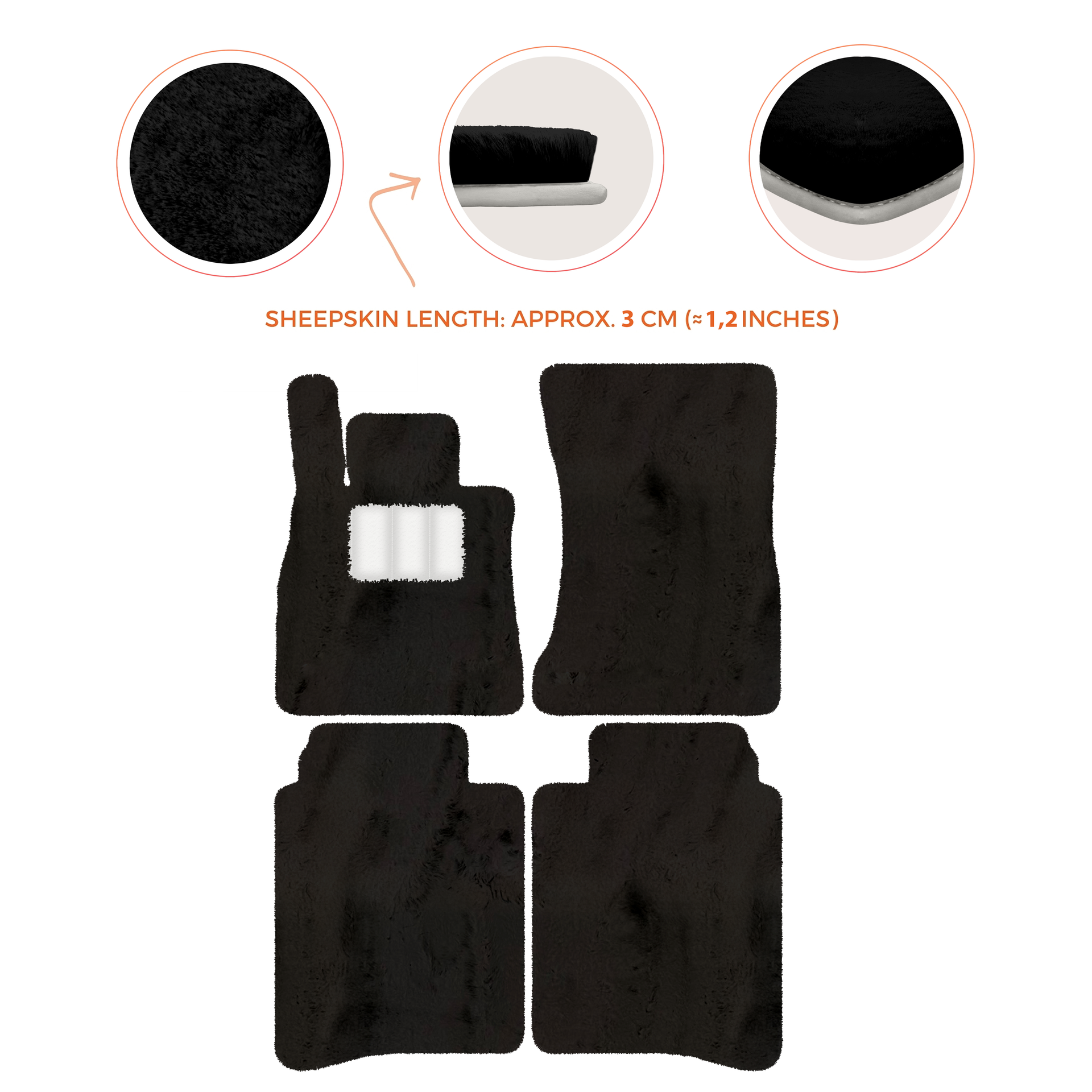 Luxury Sheepskin Floor Mats for Mercedes-Benz S-Class X222 | 2015-2021