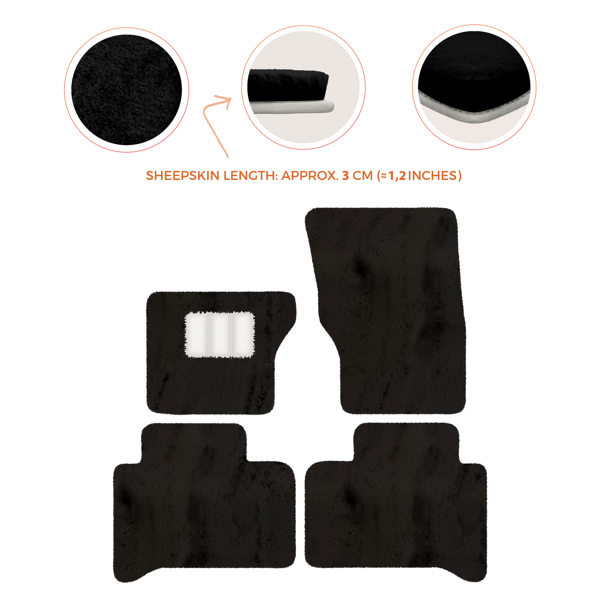 Luxury Sheepskin Floor Mats for Range Rover Velar (2017-2024)