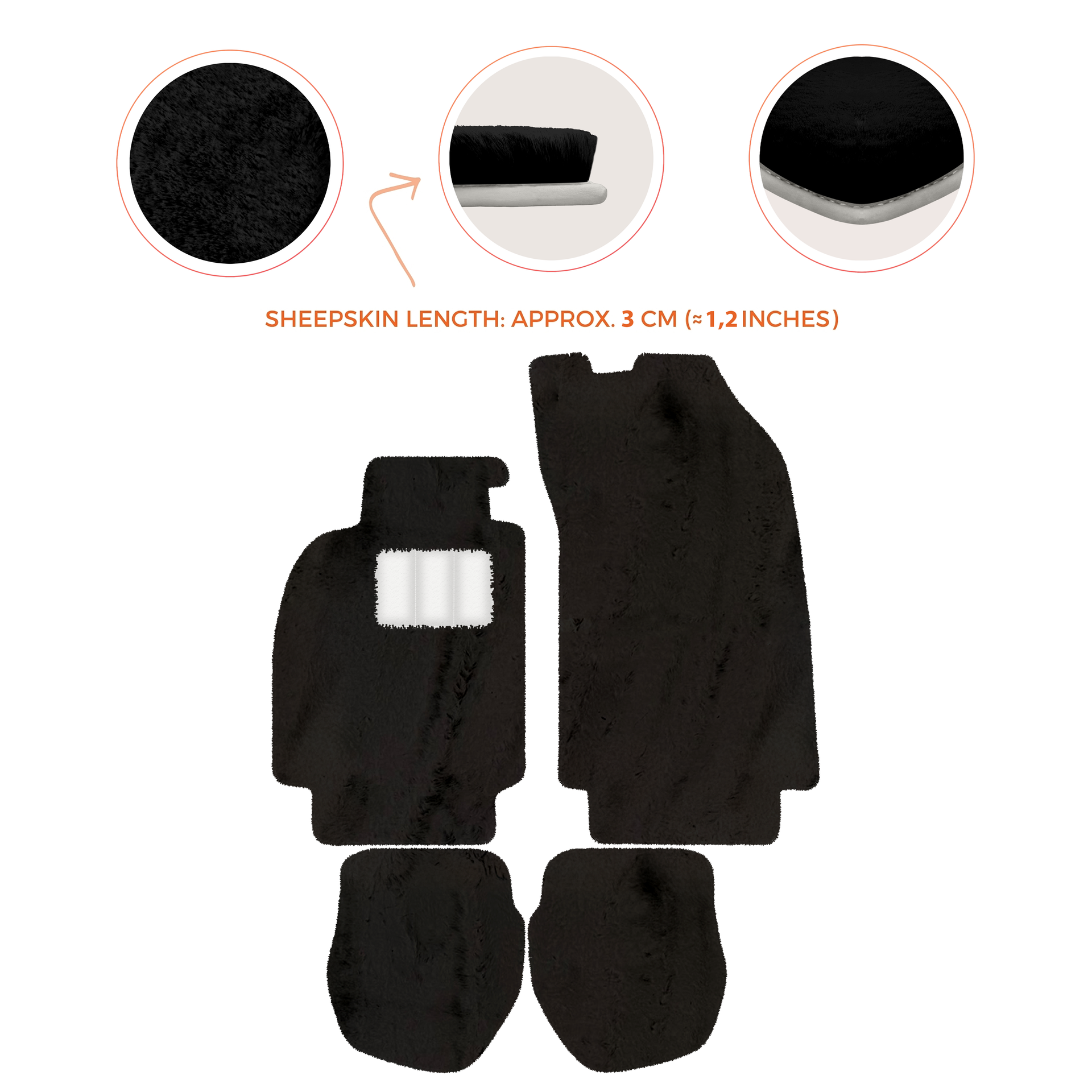 Customizable Leather Floor Mats with Hex Pattern for Porsche 964 (1989-1994) - AutoWin