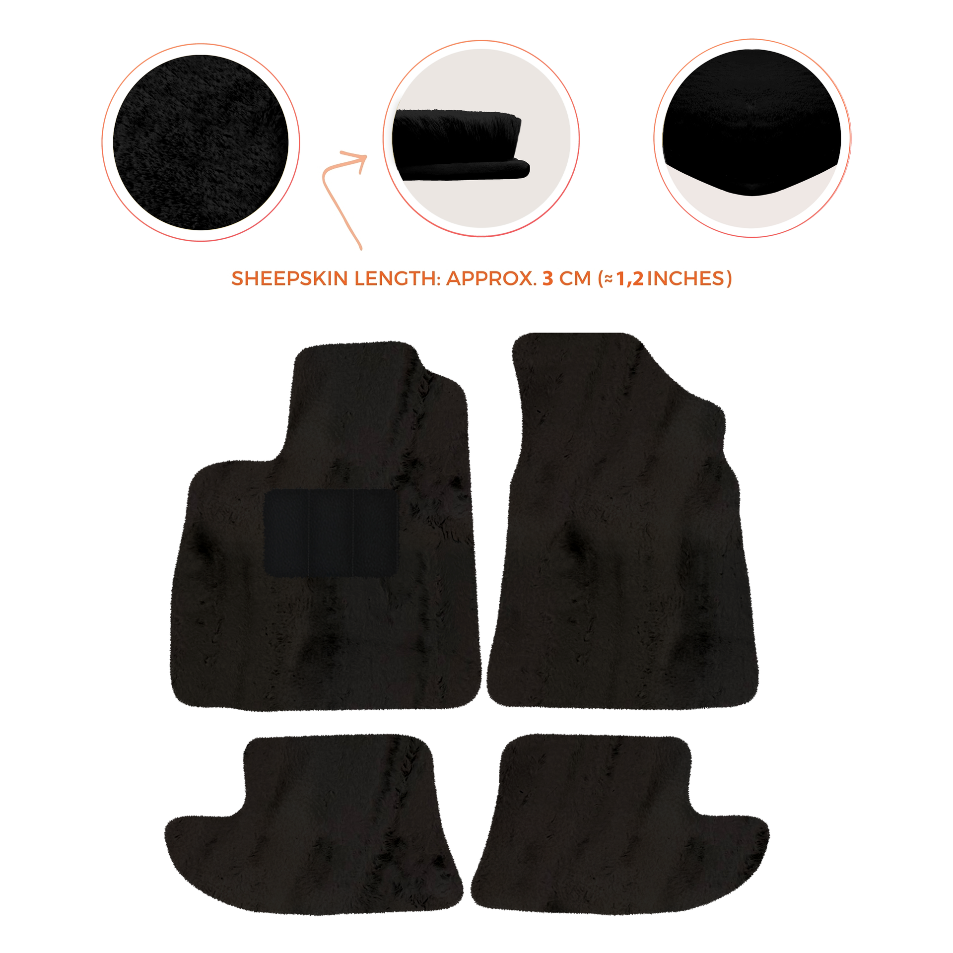 Premium Sheepskin Floor Mats for Bentley Continental GT (2003-2011)