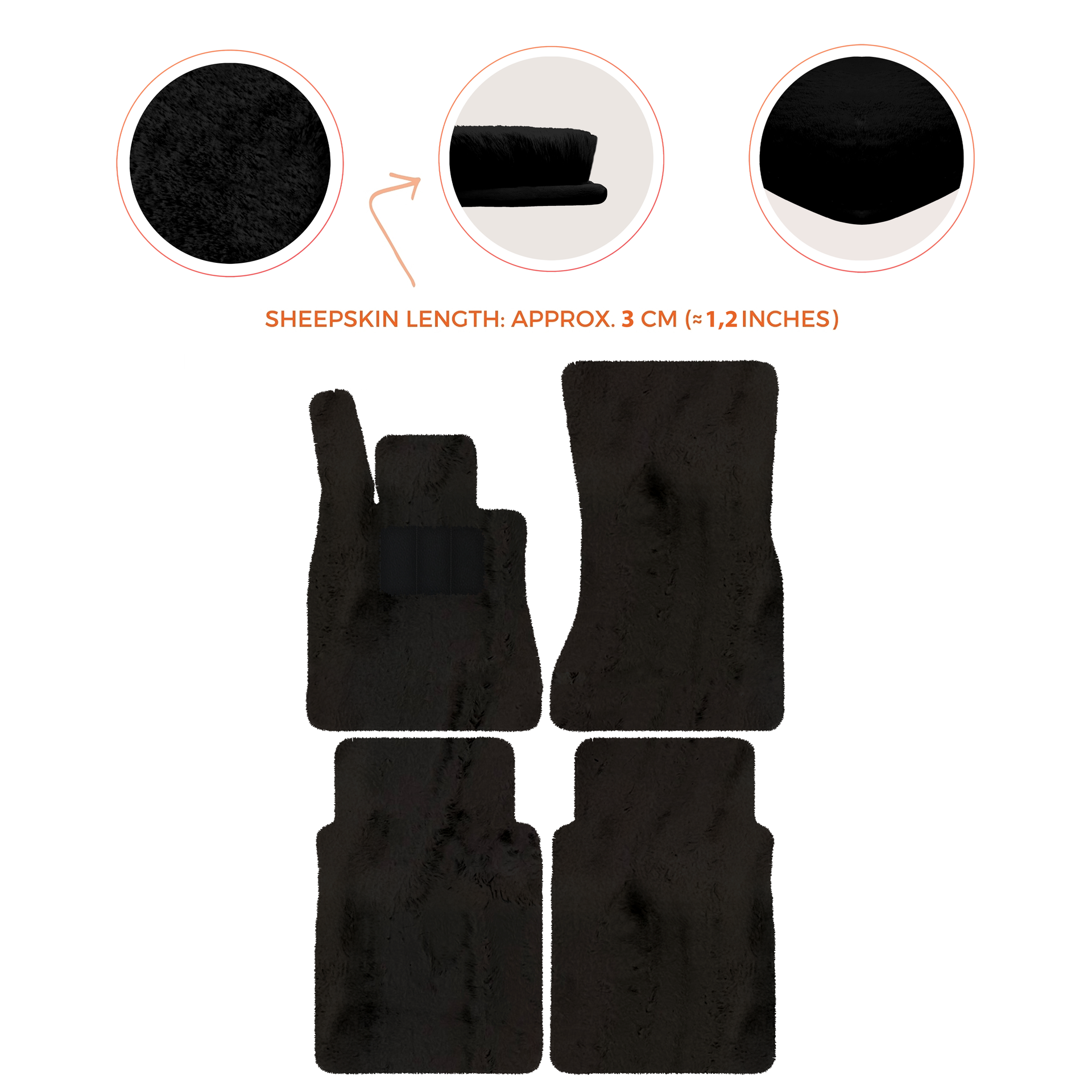 Luxury Sheepskin Floor Mats for Mercedes-Benz G-Class W463 (2018-2023)