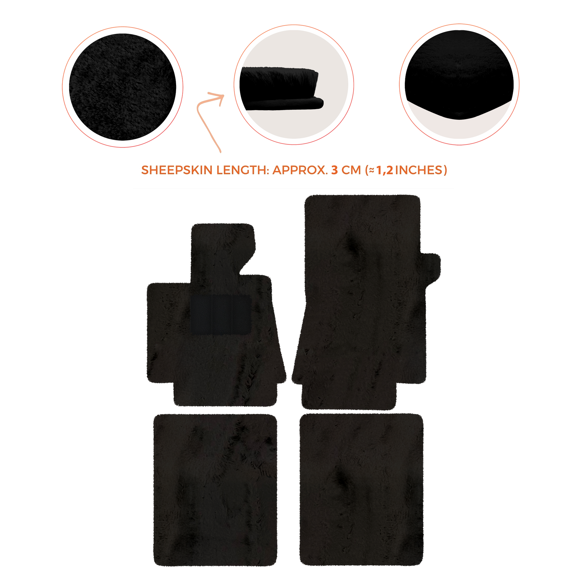 Luxurious Premium Sheepskin Floor Mats for Bentley Arnage (1998-2009)