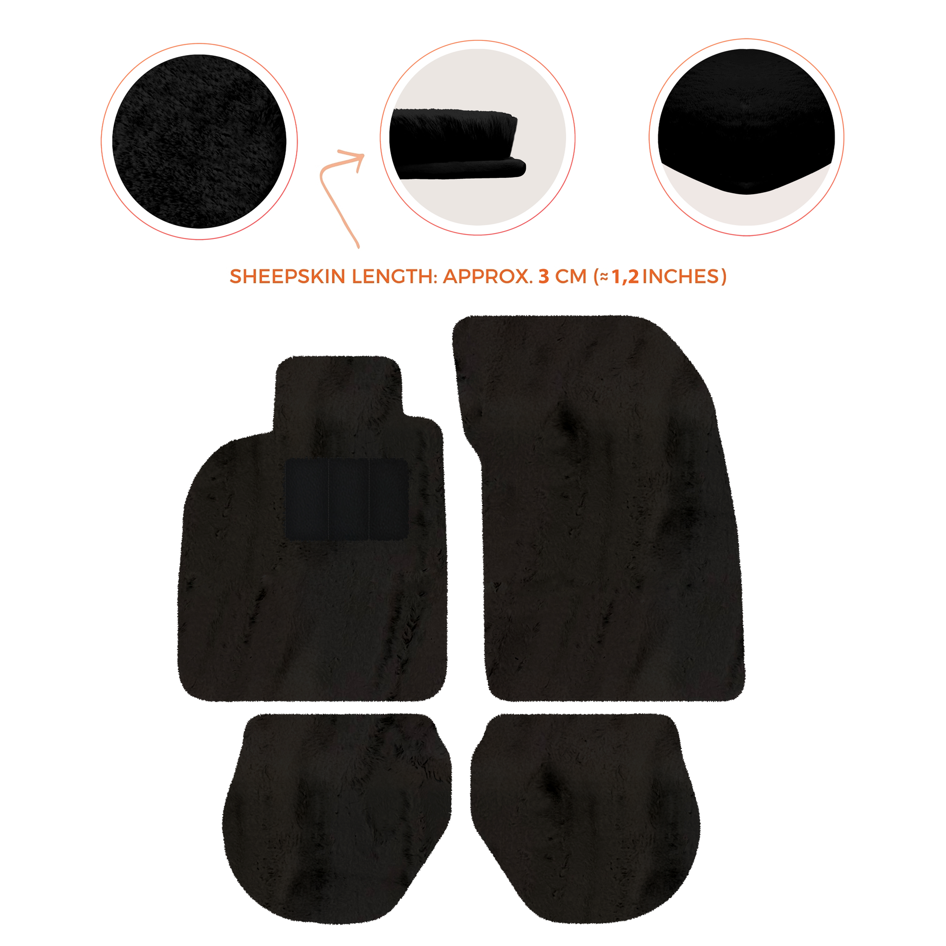 Customizable Leather Floor Mats with Triangle Pattern for Porsche 911 - 993 (1994-1998) - AutoWin