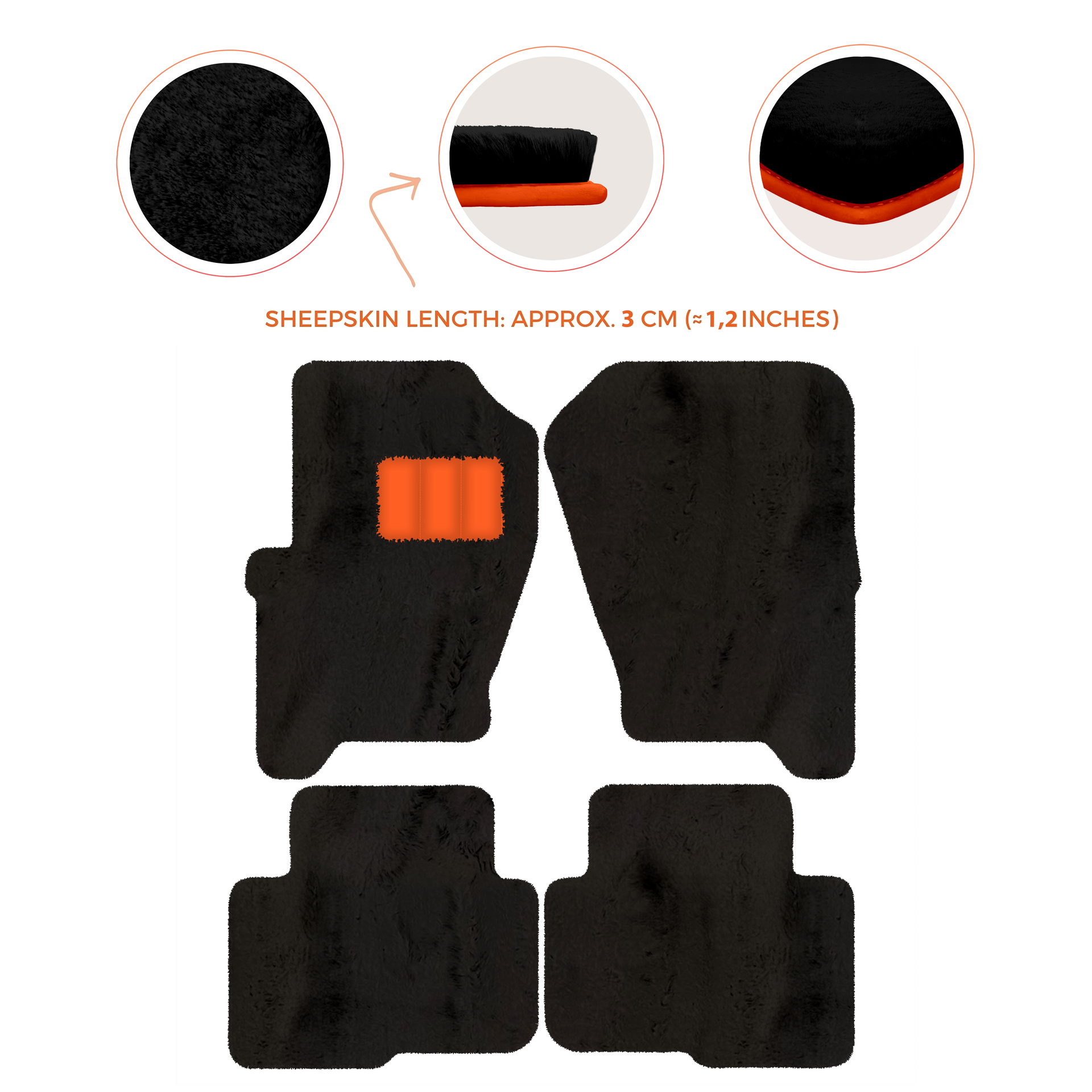 Premium Sheepskin Floor Mats for Land Rover Freelander (2007-2012)