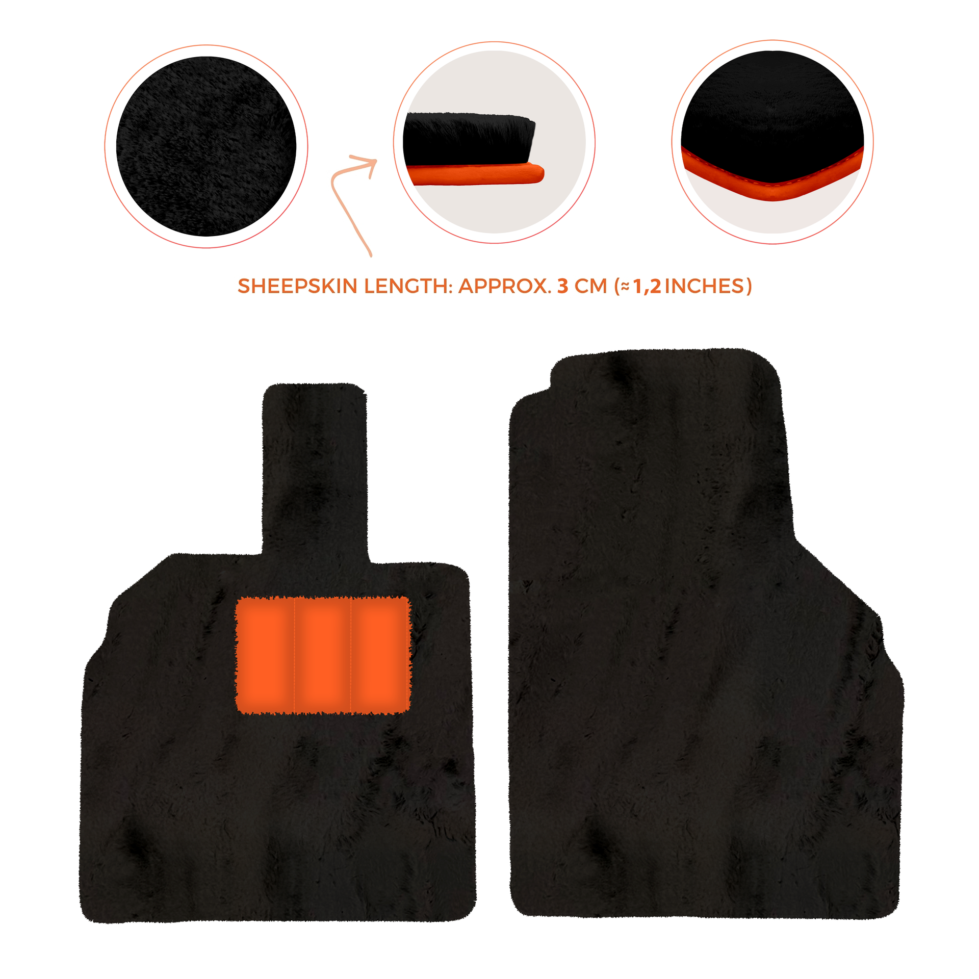 Premium Sheepskin Floor Mats for Lamborghini Aventador (2012-2022)