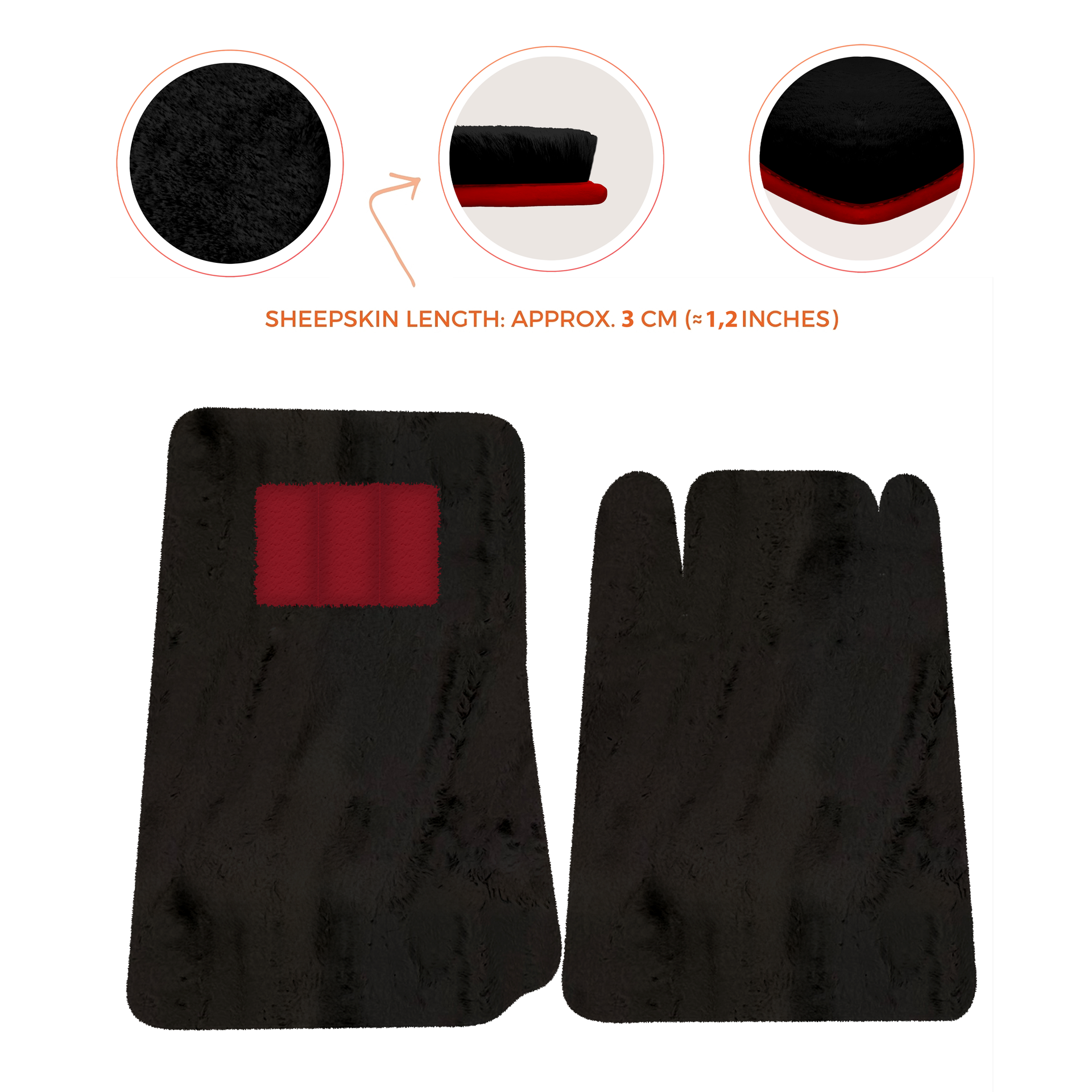 Lamborghini Jalpa Sheepskin Floor Mats (1981-1988) - Premium Luxury