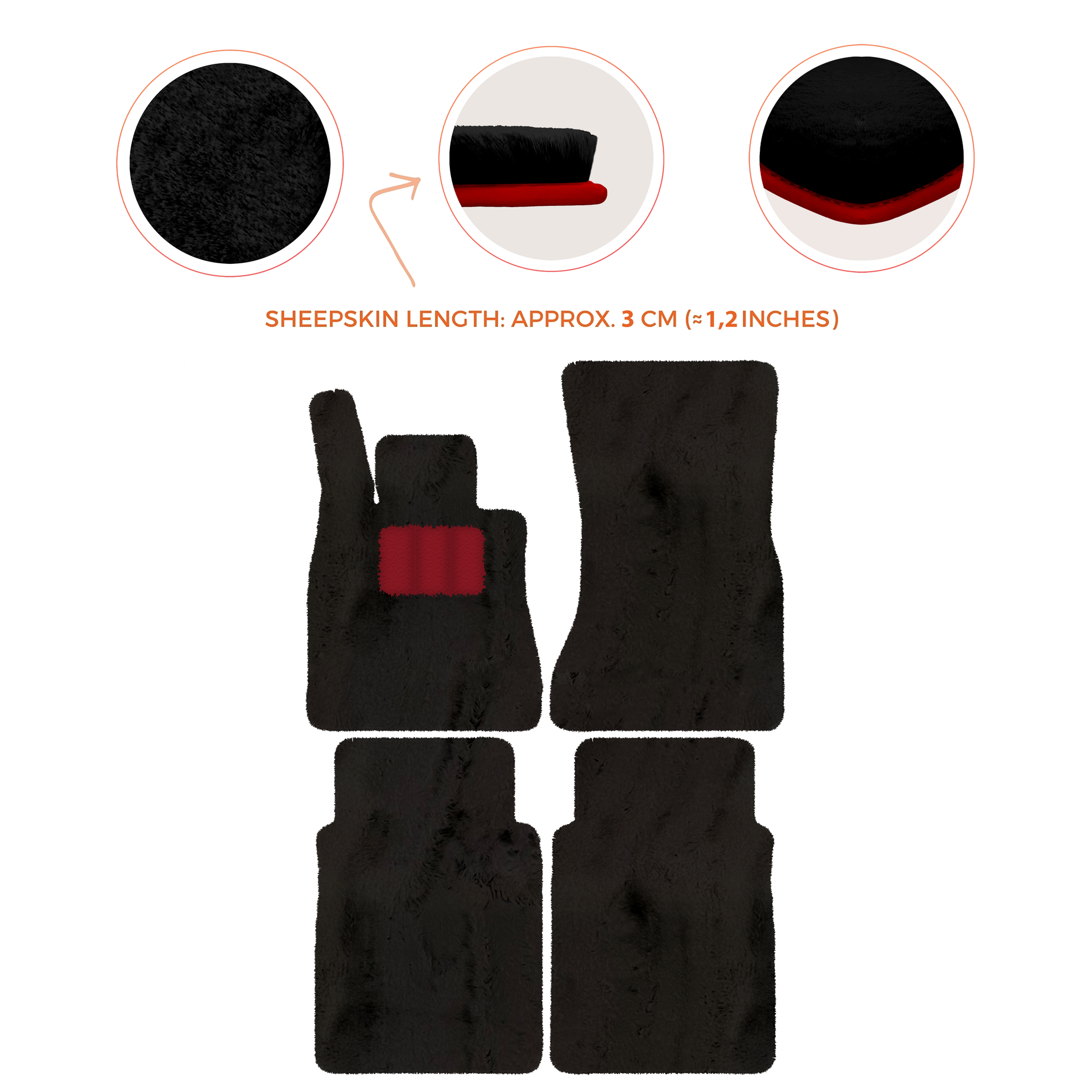 Luxury Sheepskin Floor Mats for Mercedes-Benz G-Class W463 (2018-2023)