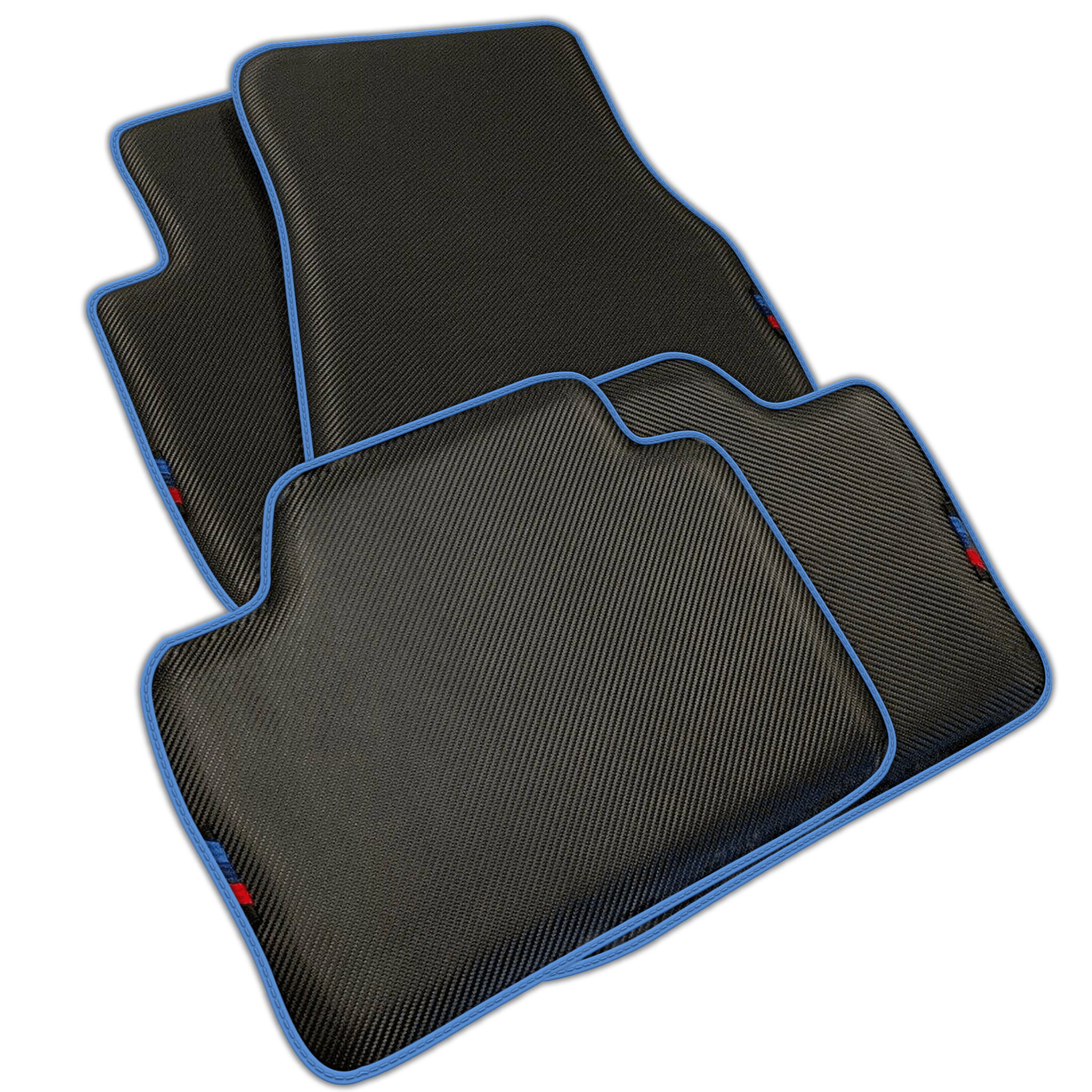 Black Carbon Fiber Floor Mats for BMW 1 Series E81 3-door Hatchback 2006-2011 | Various Trim Colors