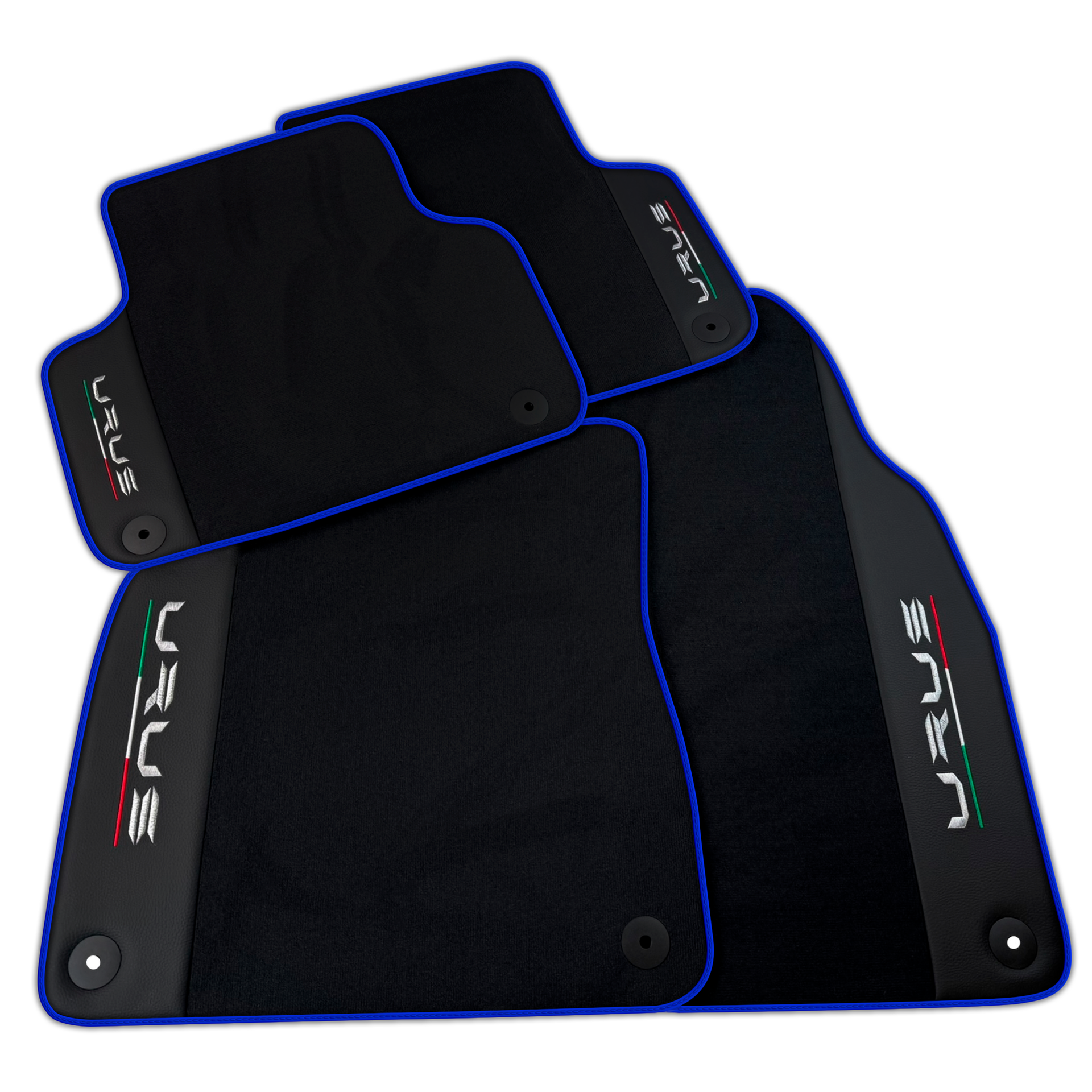 Black Floor Mats for Lamborghini Urus with Leather | Various Trim Colors