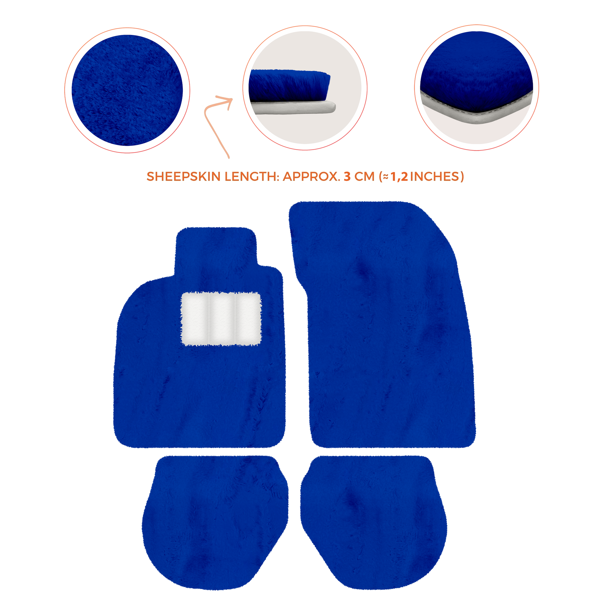 Customizable Leather Floor Mats with Triangle Pattern for Porsche 911 - 993 (1994-1998) - AutoWin