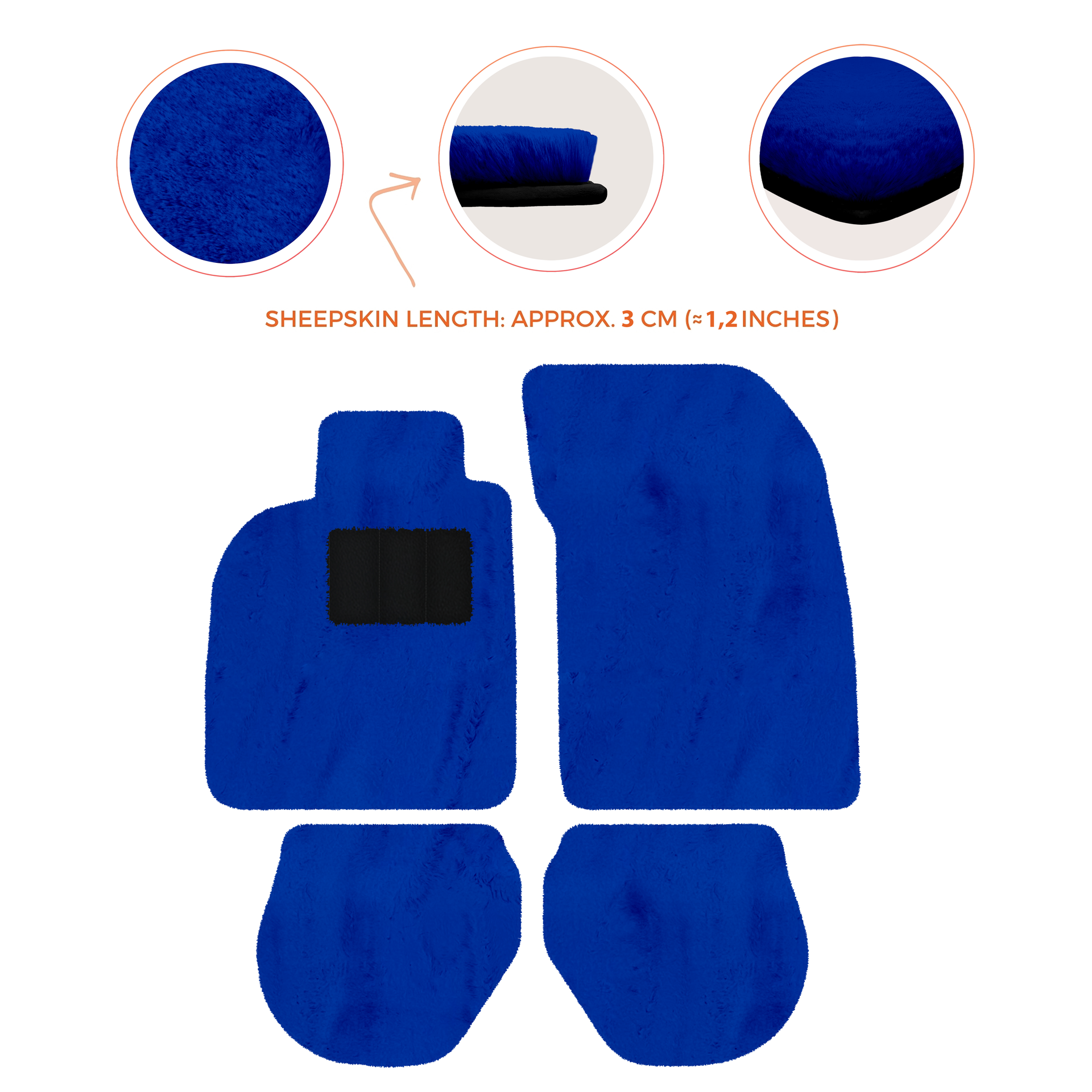 Customizable Leather Floor Mats with Triangle Pattern for Porsche 911 - 993 (1994-1998) - AutoWin