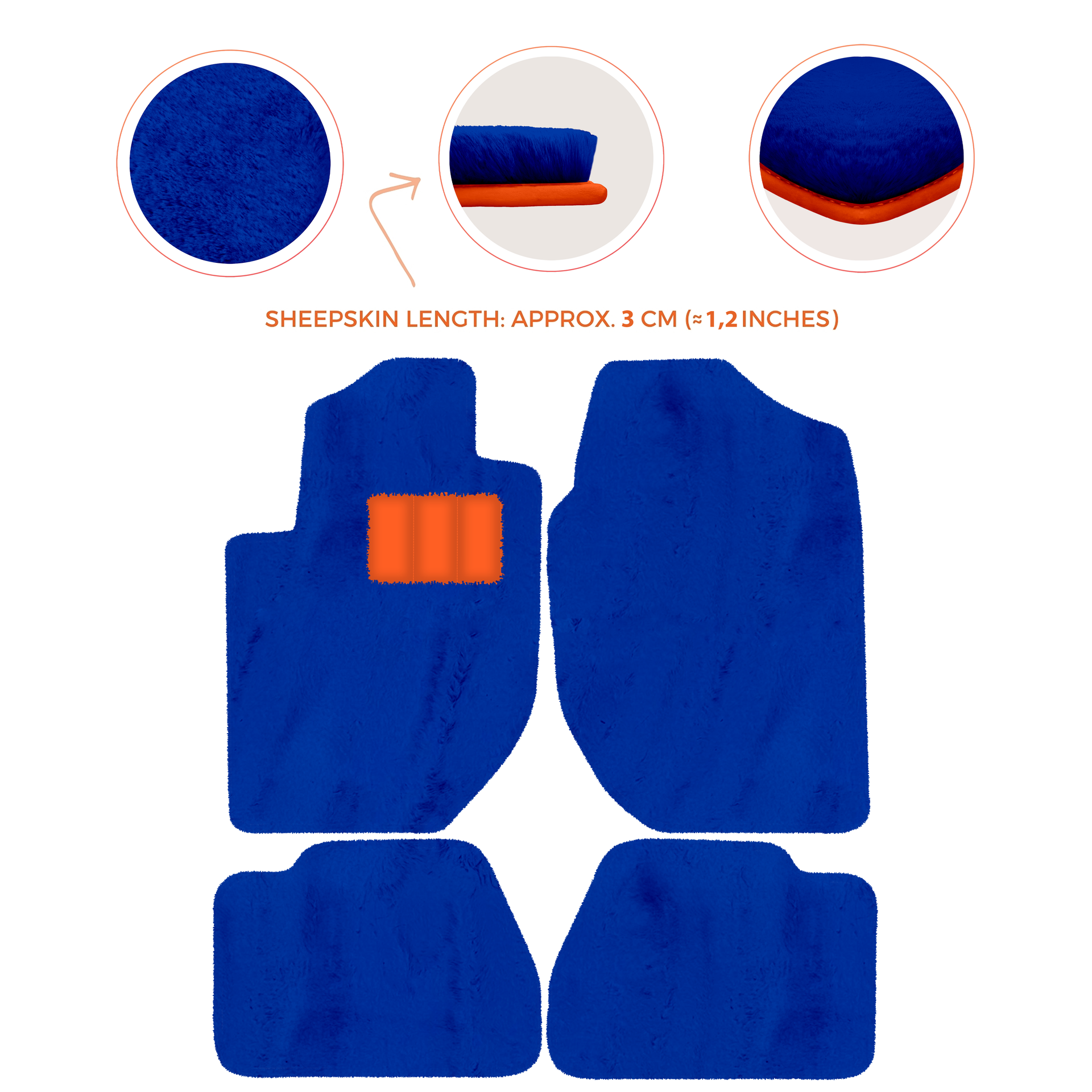 Premium Sheepskin Floor Mats for Land Rover Freelander (1997-2003)