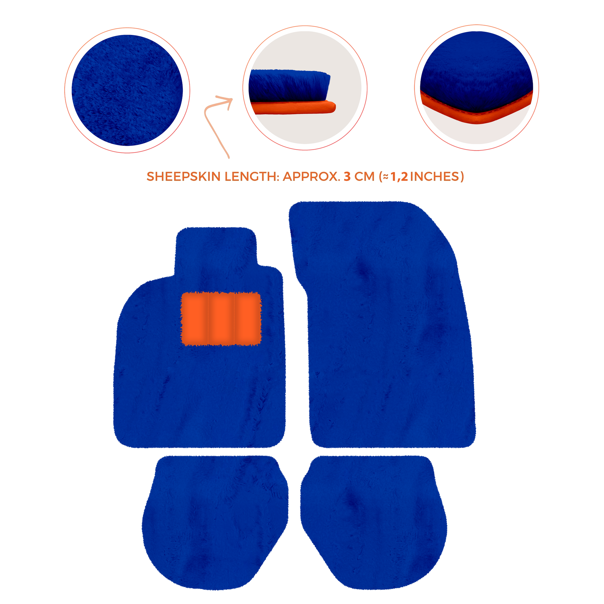 Customizable Leather Floor Mats with Triangle Pattern for Porsche 911 - 993 (1994-1998) - AutoWin