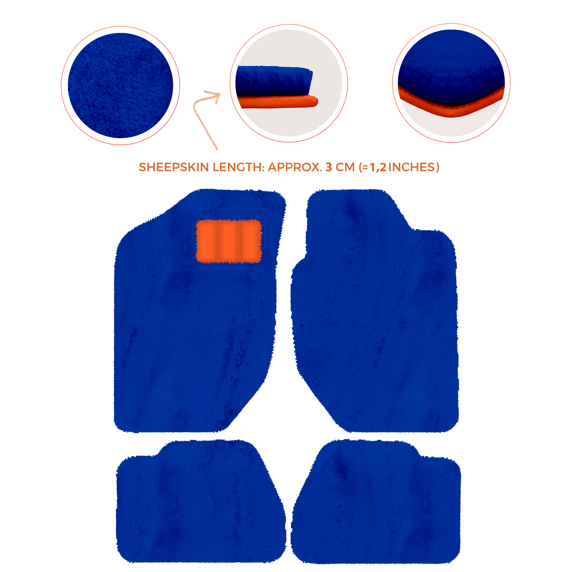 Luxury Sheepskin Floor Mats for Land Rover Discovery Sport (2015-2019)