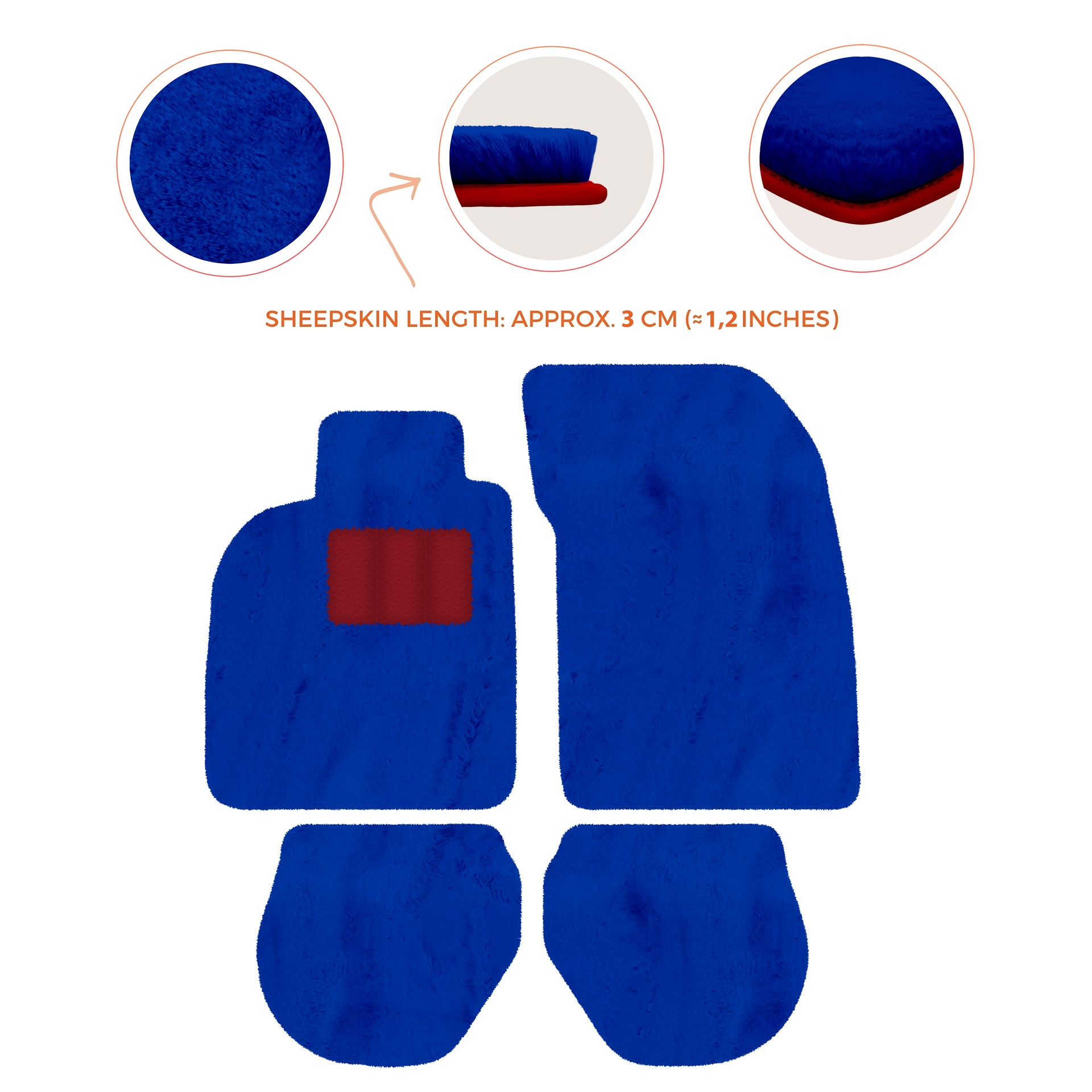 Customizable Leather Floor Mats with Triangle Pattern for Porsche 911 - 993 (1994-1998) - AutoWin