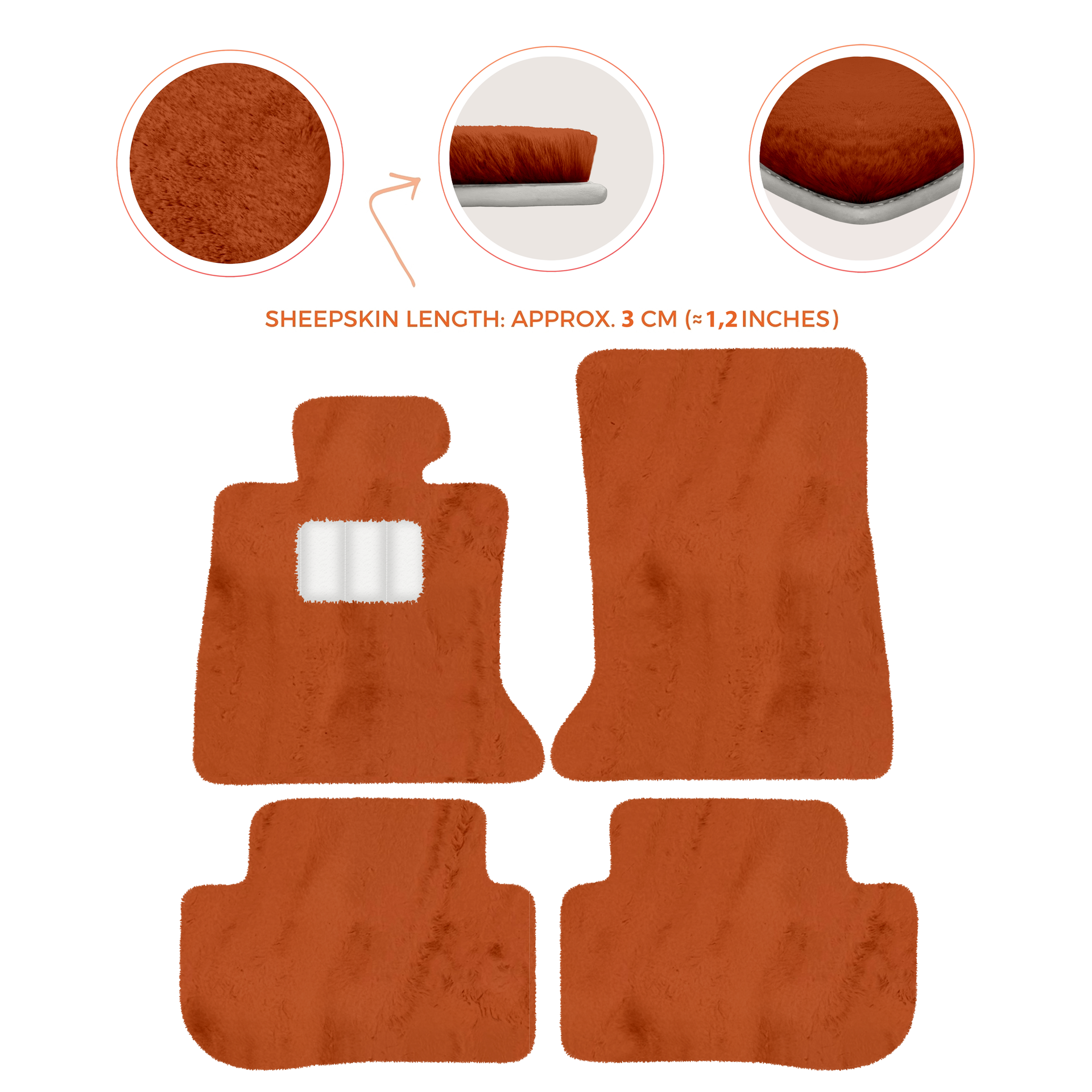 Premium Sheepskin Floor Mats for Rolls-Royce RR2 Dawn (2015-2023)