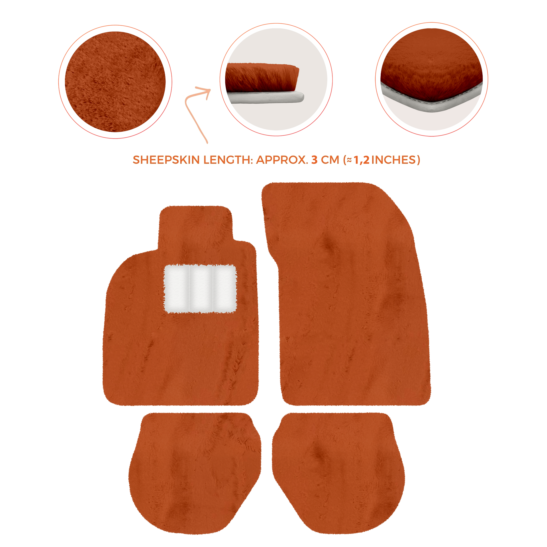 Customizable Leather Floor Mats with Triangle Pattern for Porsche 911 - 993 (1994-1998) - AutoWin