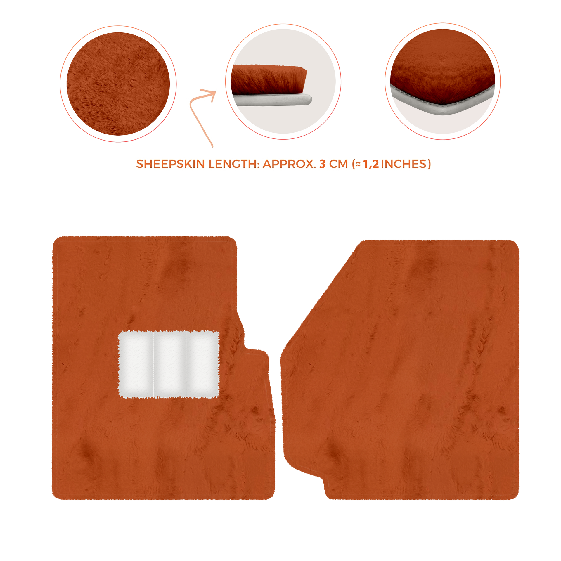 Premium Sheepskin Floor Mats for Land Rover Discovery (2004-2009)