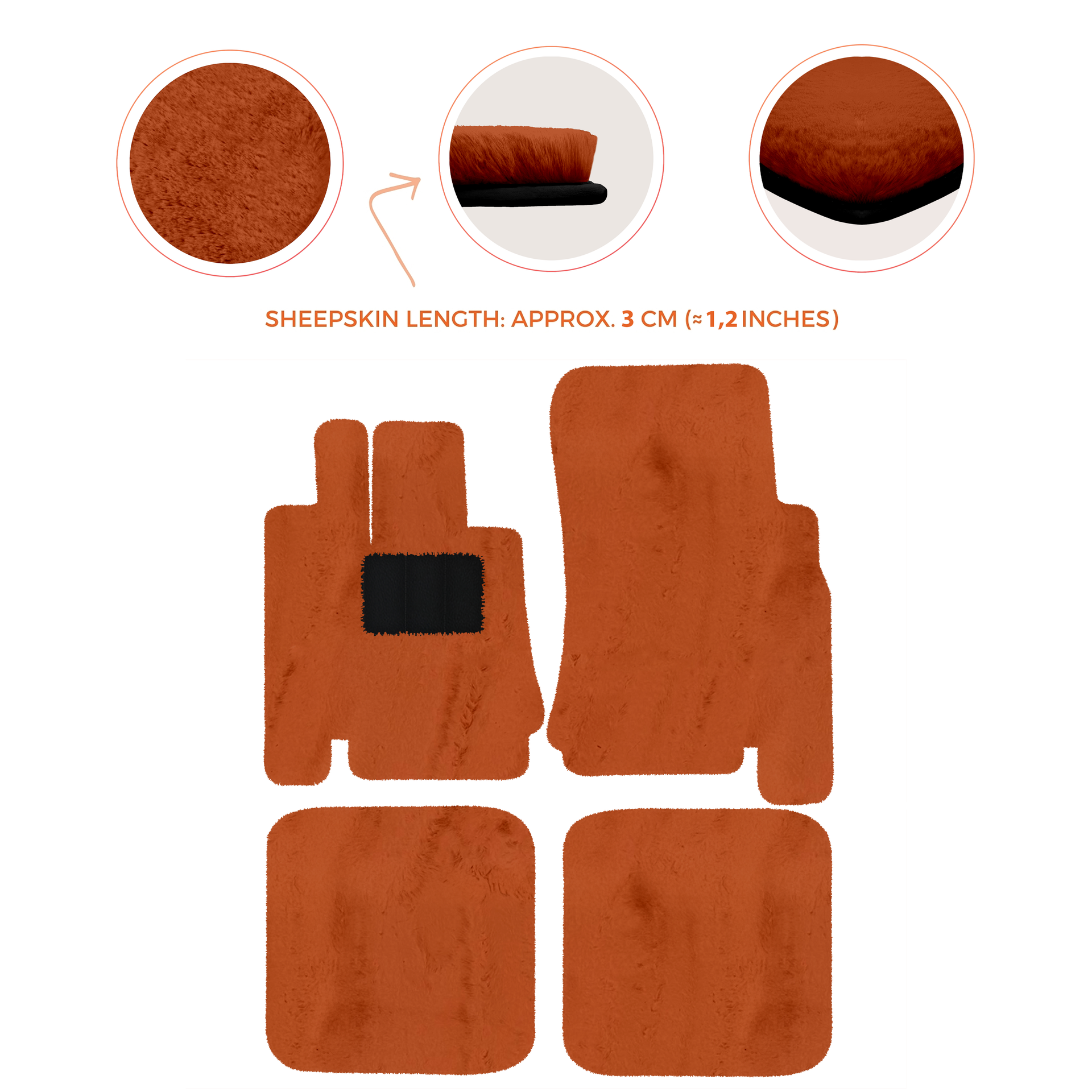 Premium Luxurious Sheepskin Floor Mats for Bentley Arnage (1998-2009)