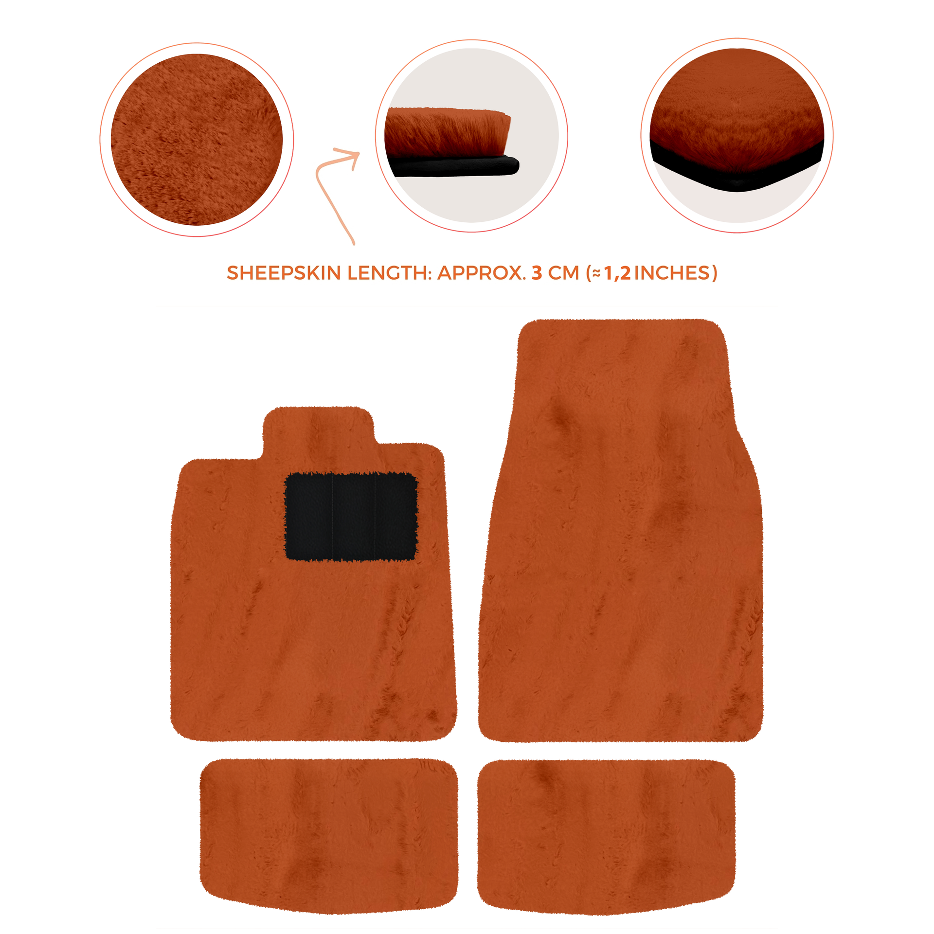 Premium Sheepskin Floor Mats for Porsche Panamera (2009-2016)