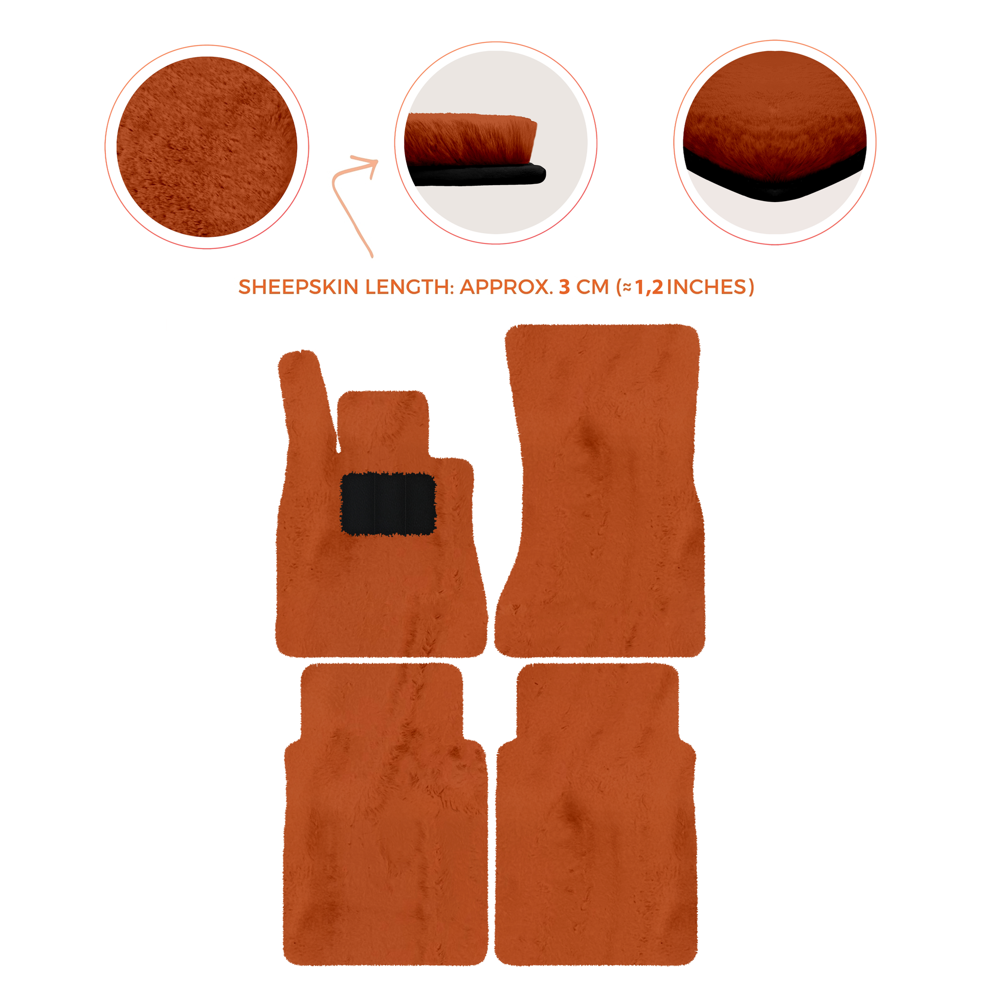 Luxury Sheepskin Floor Mats for Mercedes-Benz G-Class W463 (2018-2023)