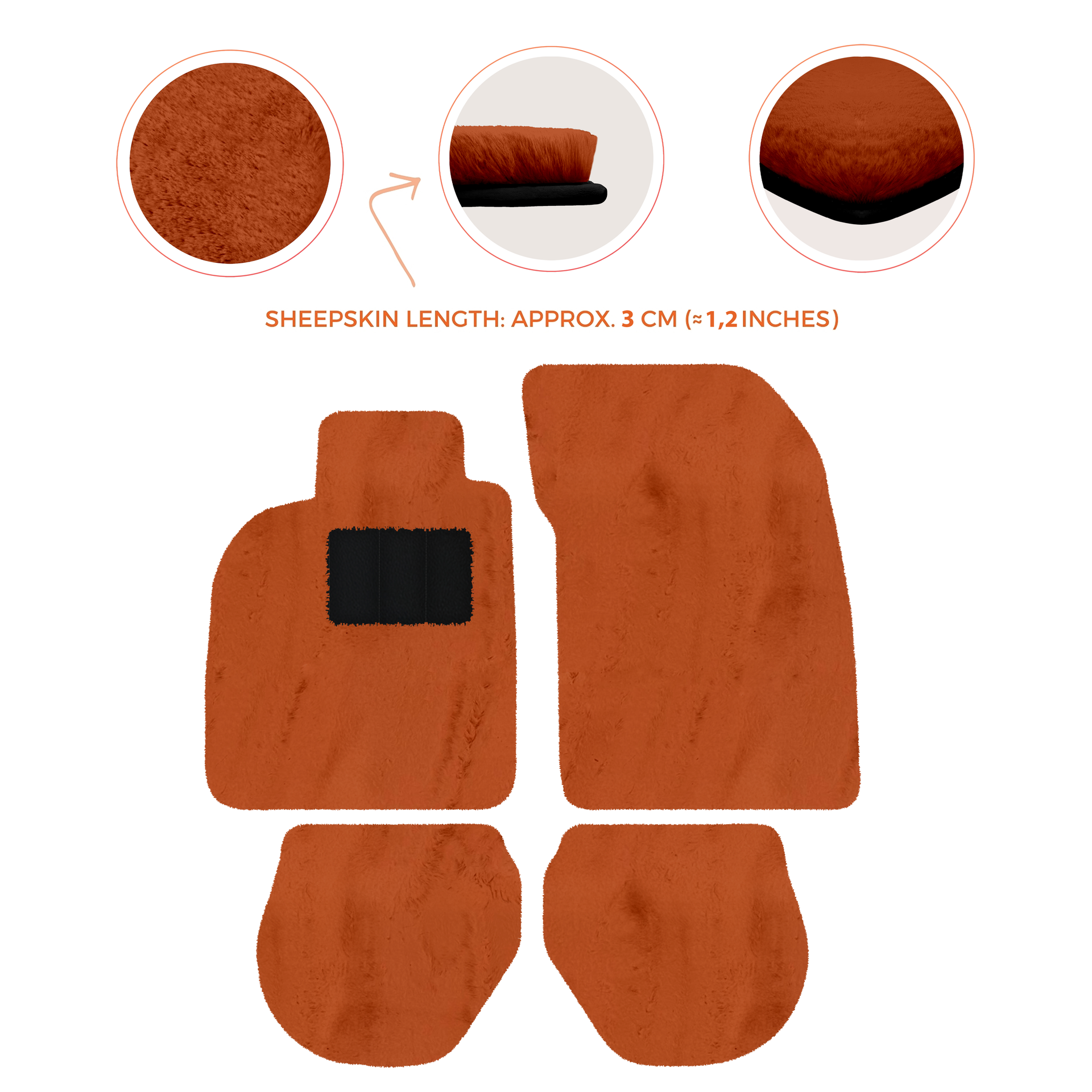 Customizable Leather Floor Mats with Triangle Pattern for Porsche 911 - 993 (1994-1998) - AutoWin